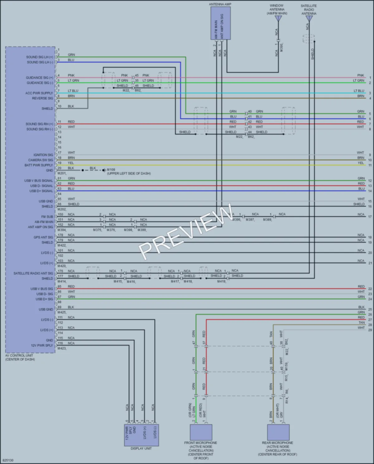 2023 Infiniti Q50 Radio wiring diagram preview