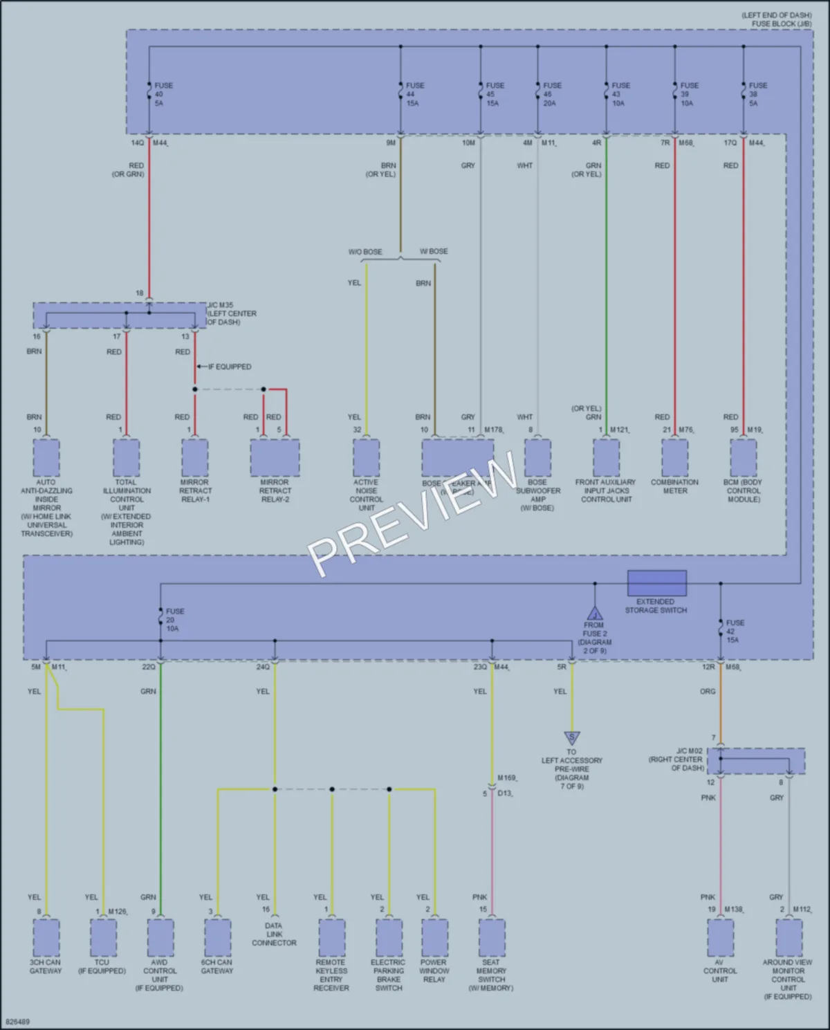 2023 Infiniti QX50 Power Distribution wiring diagram preview