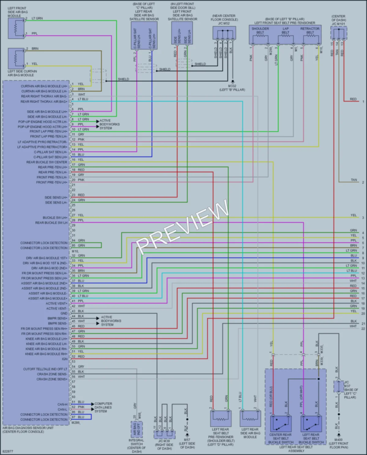 2023 Infiniti QX50 Supplemental Restraints wiring diagram preview