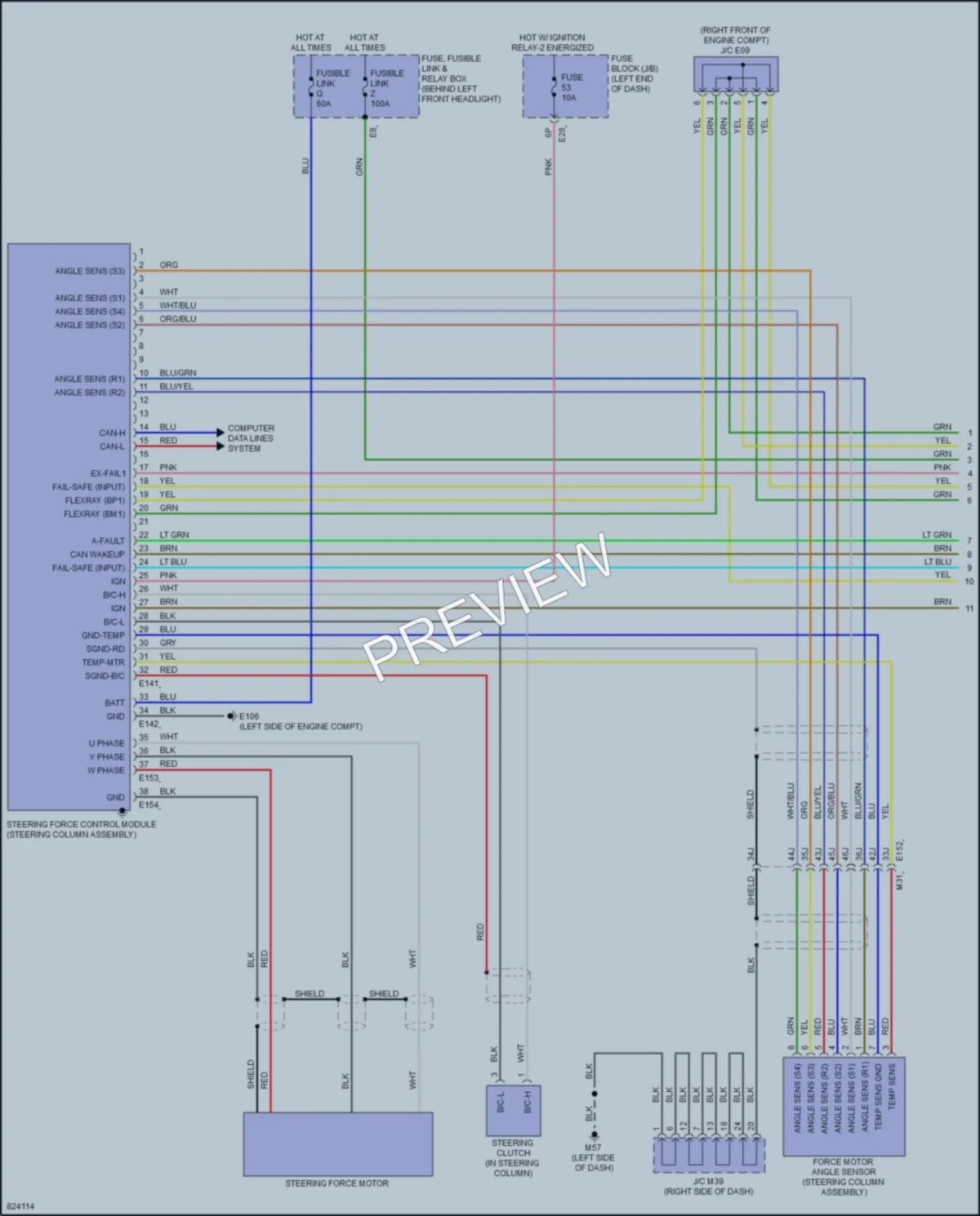 2023 Infiniti QX55 Electronic Power Steering wiring diagram preview