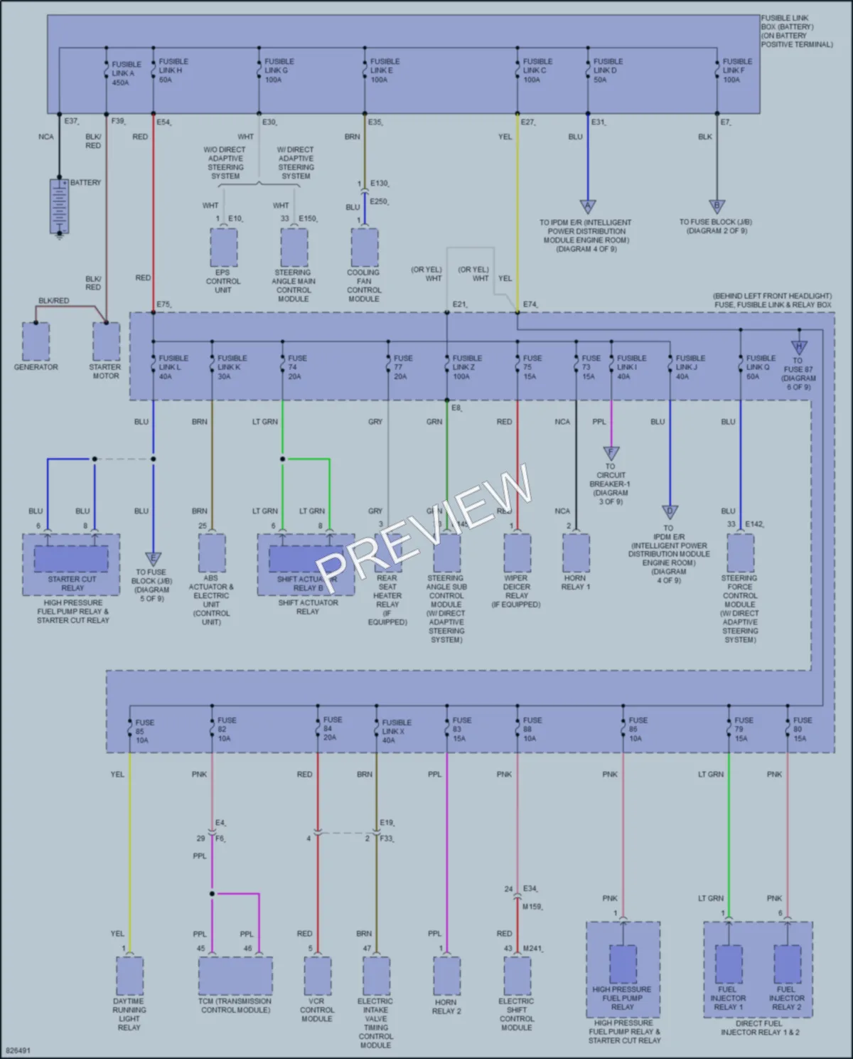 2023 Infiniti QX55 Power Distribution wiring diagram preview