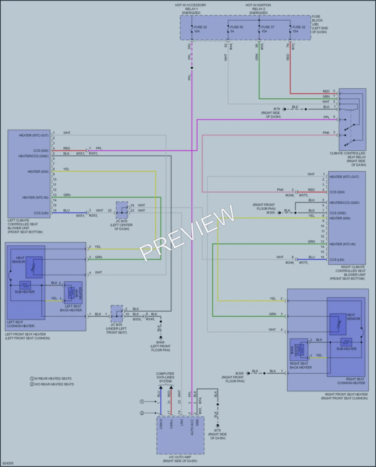 2023 Infiniti QX55 Power Seats wiring diagram preview