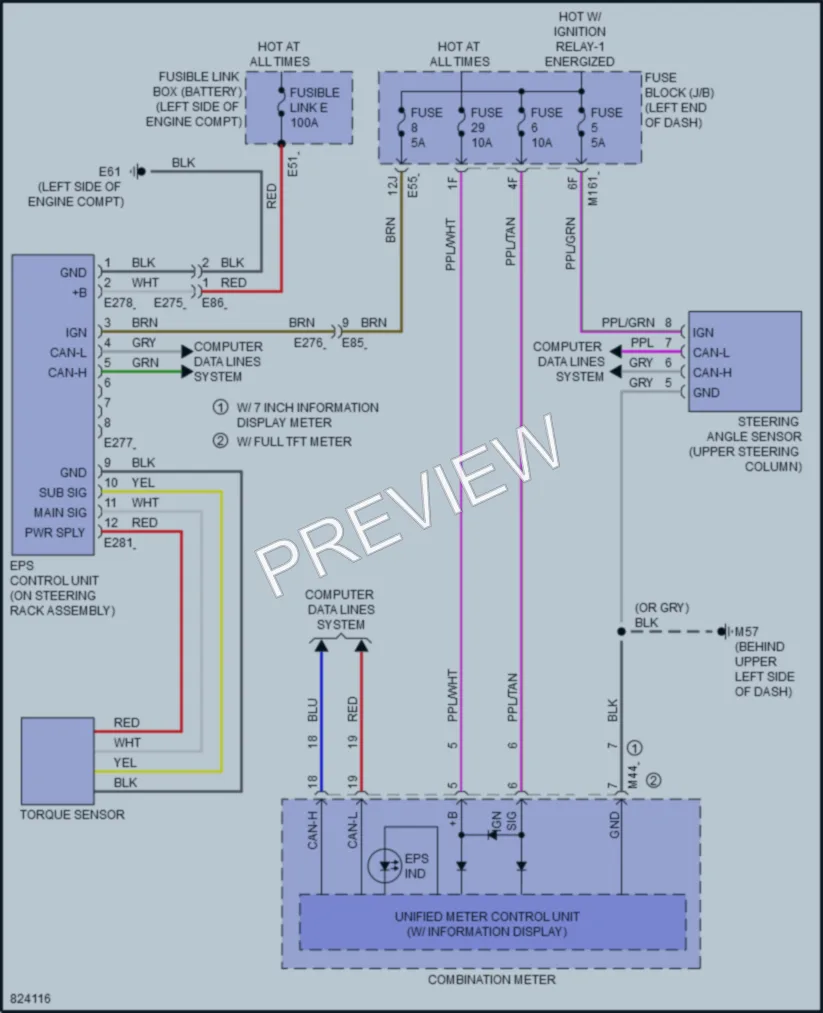 2023 Infiniti QX60 Electronic Power Steering wiring diagram preview
