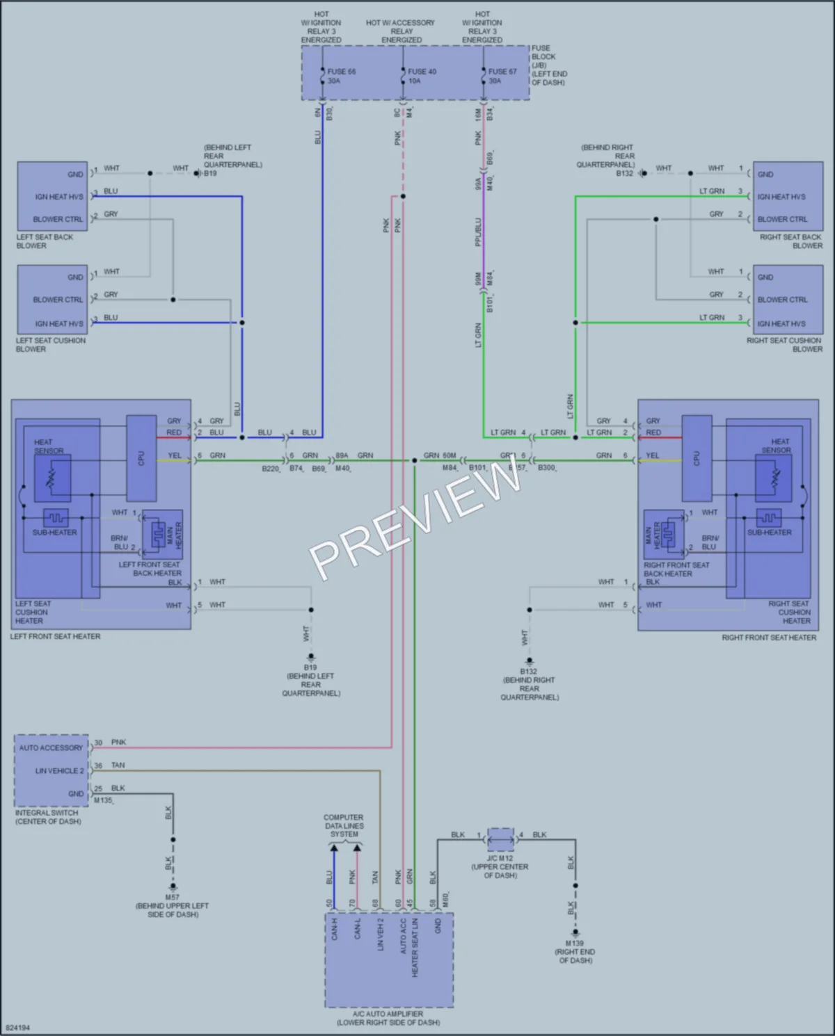 2023 Infiniti QX60 Power Seats wiring diagram preview