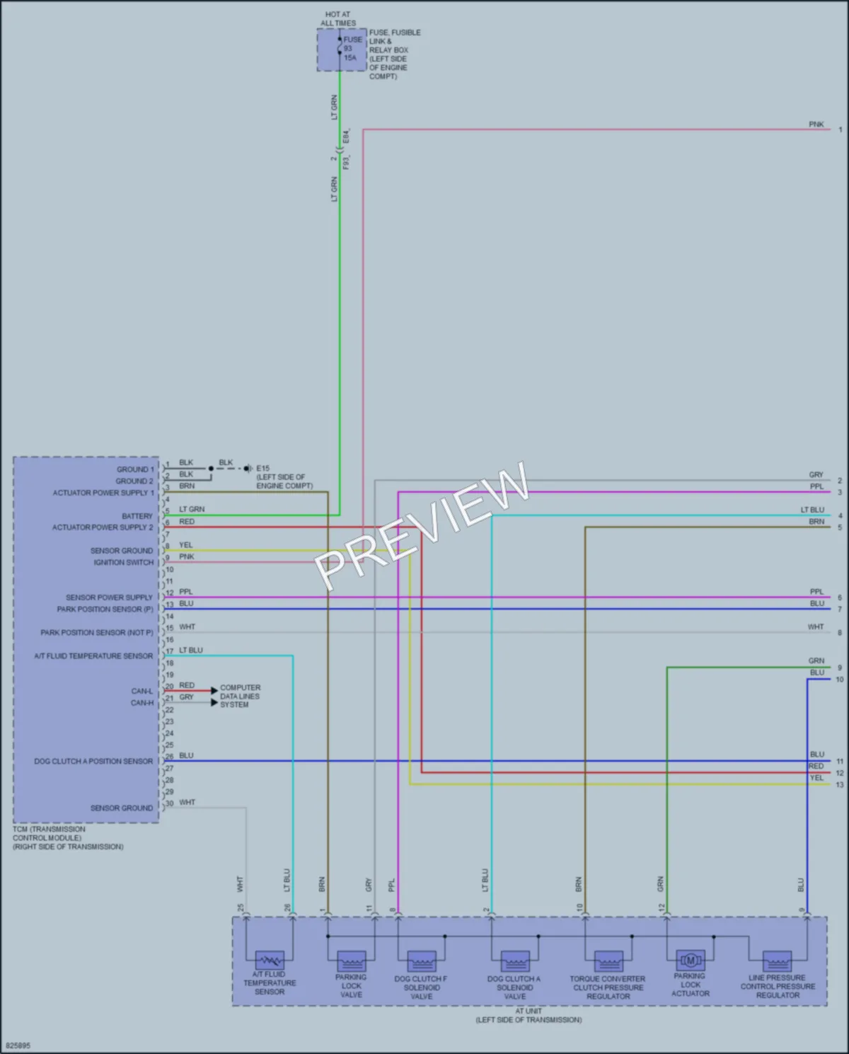 2023 Infiniti QX60 Transmission wiring diagram preview