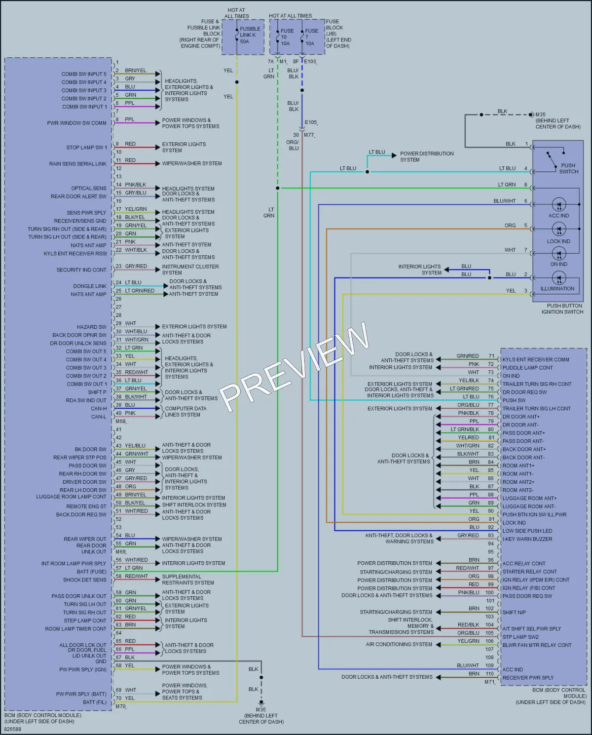 2023 Infiniti QX80 Body Control Modules wiring diagram preview