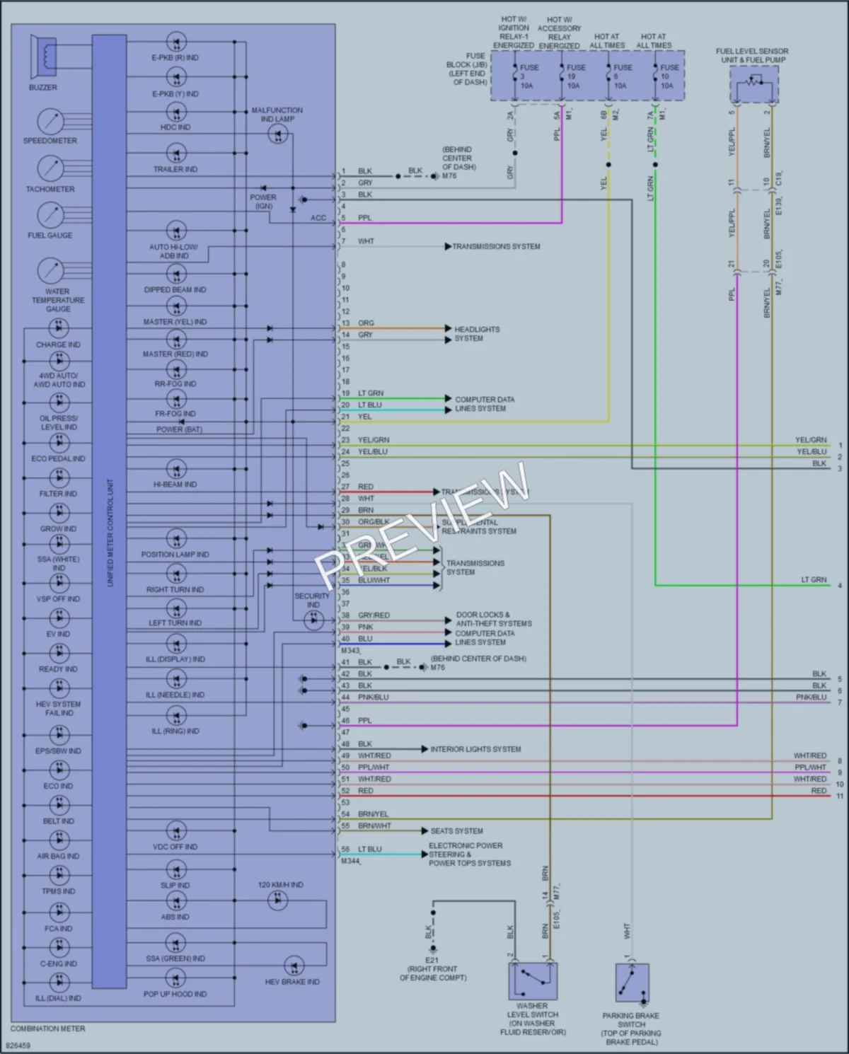 2023 Infiniti QX80 Instrument Cluster wiring diagram preview