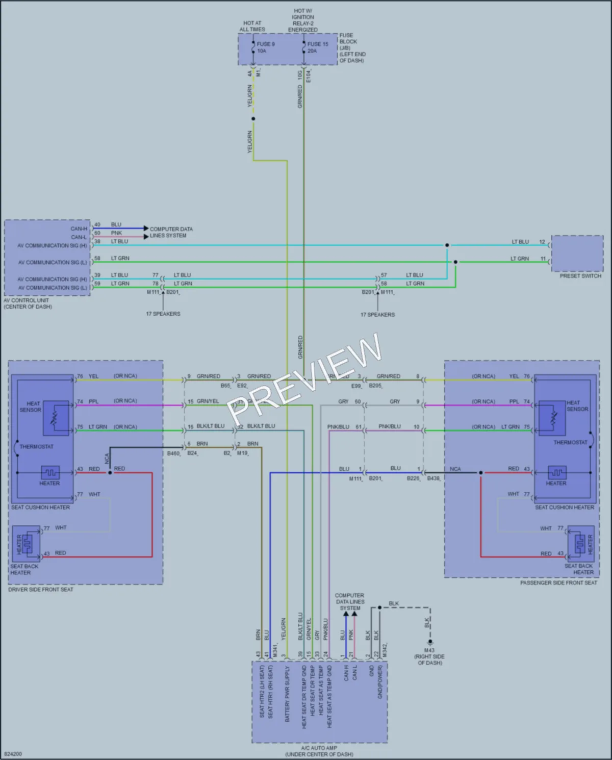 2023 Infiniti QX80 Power Seats wiring diagram preview