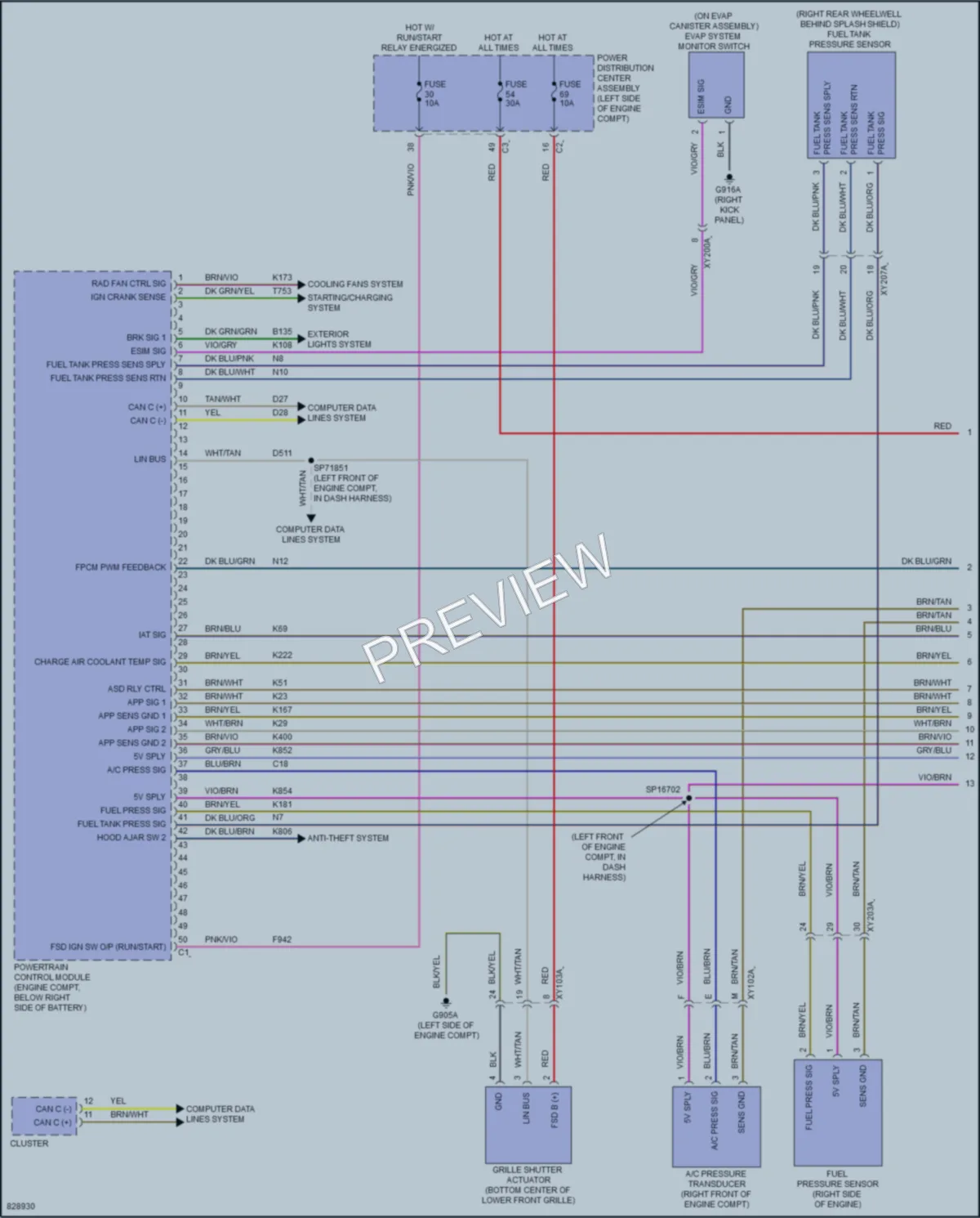 2023 Jeep Cherokee Engine Performance wiring diagram preview