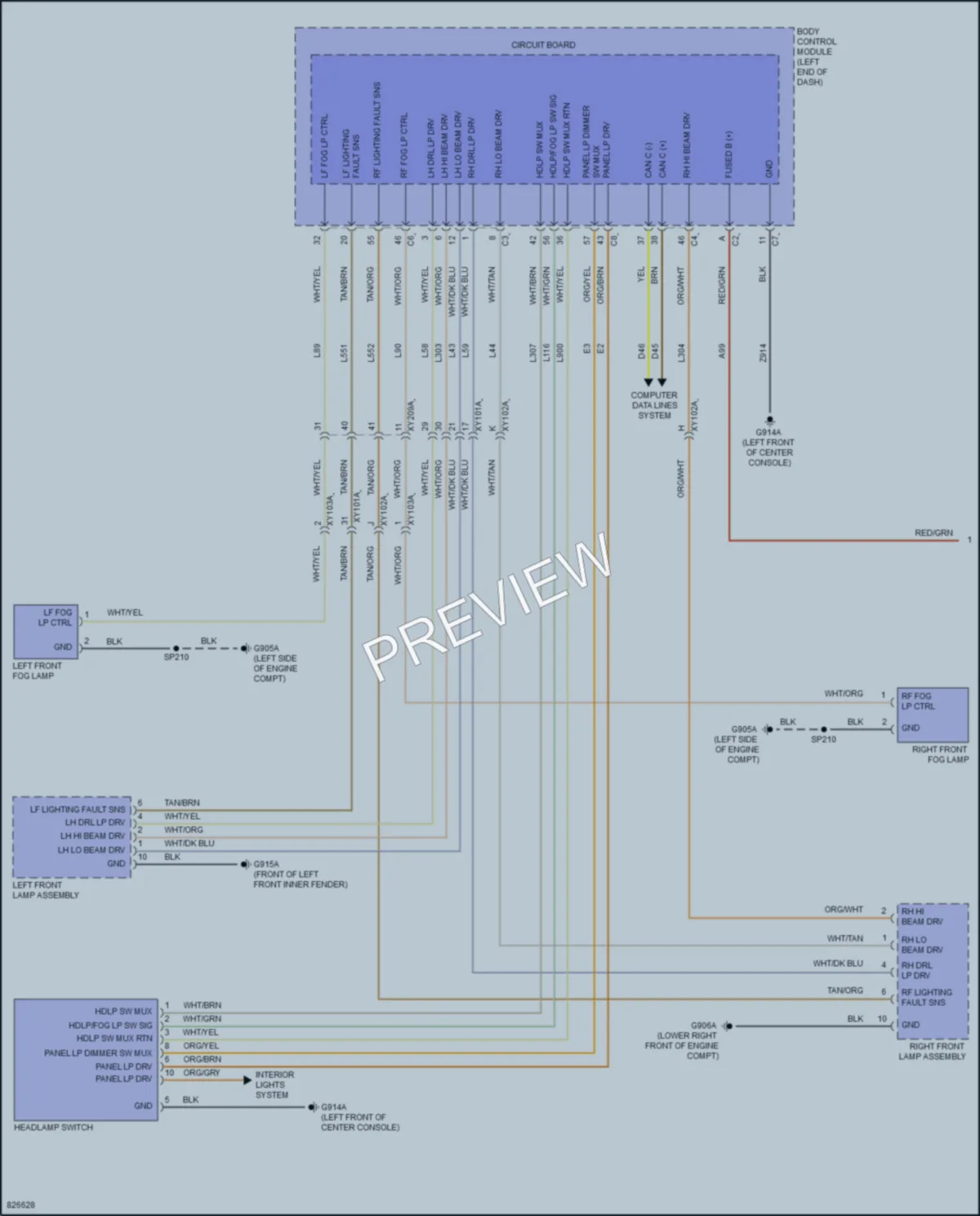 2023 Jeep Cherokee Headlights wiring diagram preview