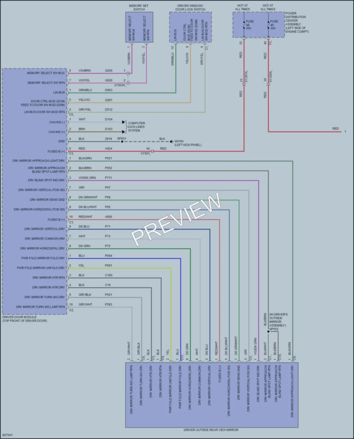 2023 Jeep Cherokee Memory Systems wiring diagram preview