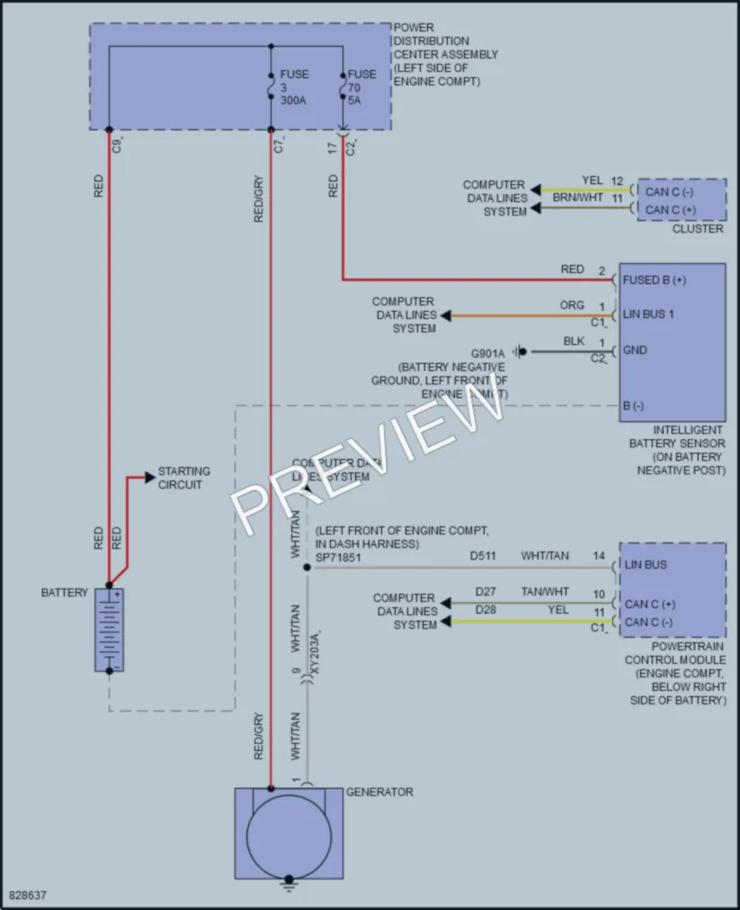 2023 Jeep Cherokee Starting Charging wiring diagram preview