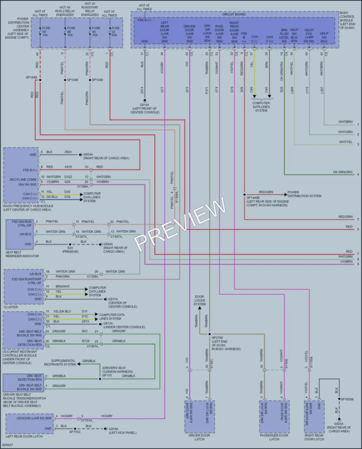 2023 Jeep Cherokee Warning Systems wiring diagram preview
