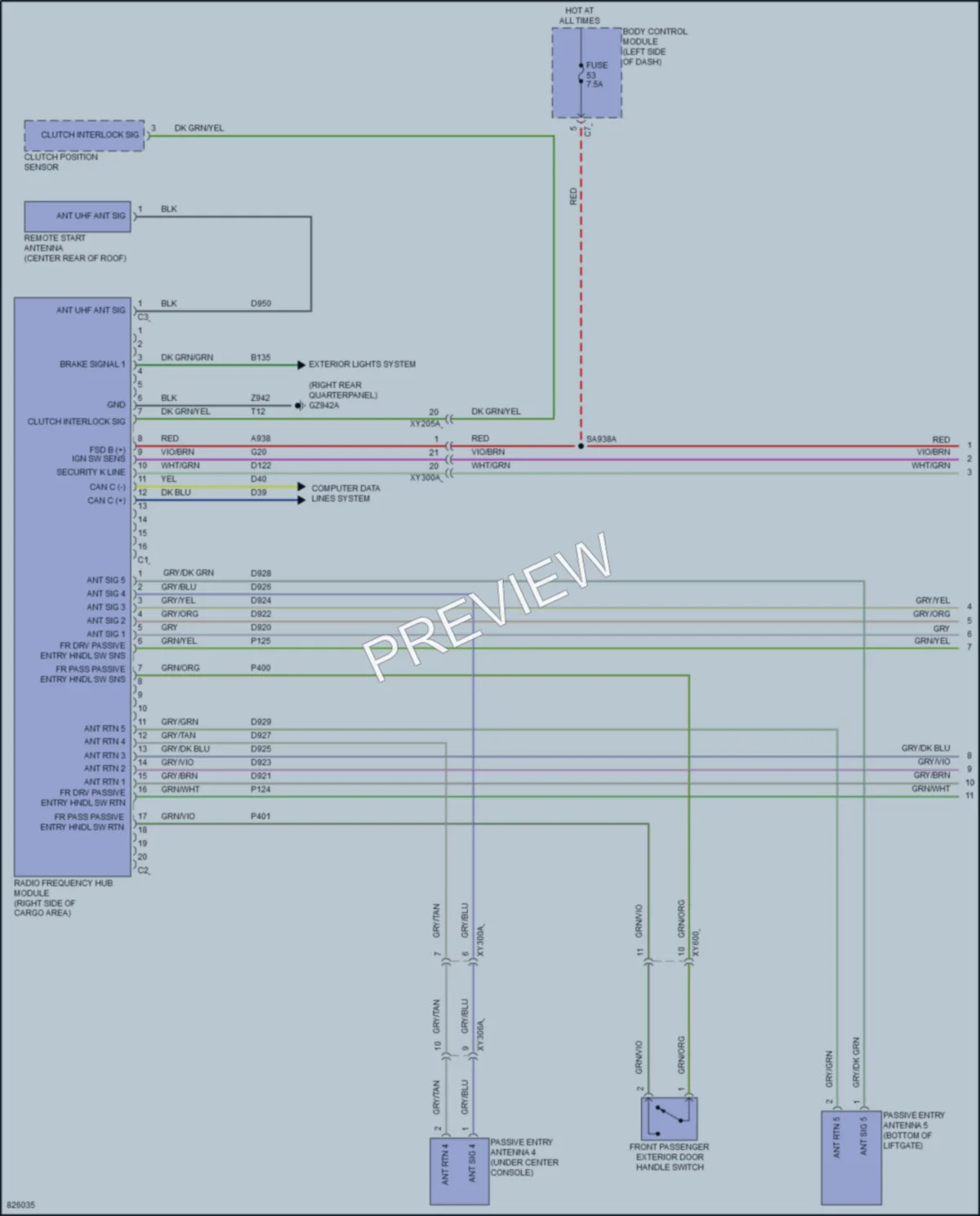 2023 Jeep Compass Anti Theft wiring diagram preview