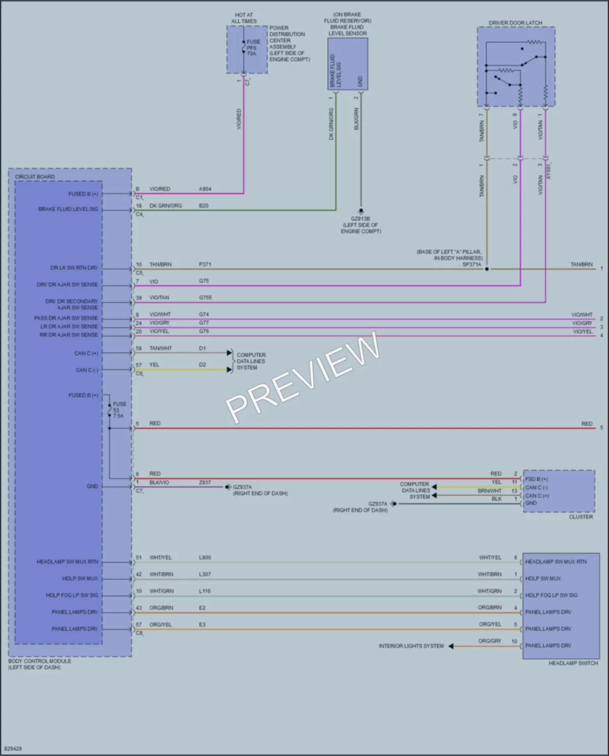 2023 Jeep Compass Warning Systems wiring diagram preview