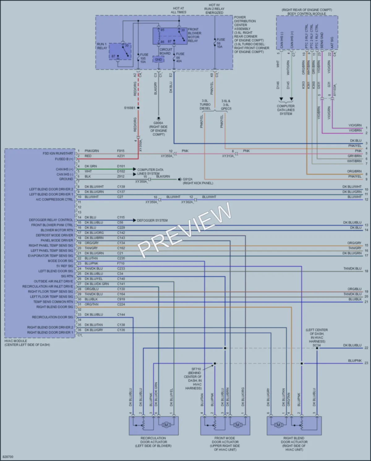 2023 Jeep Gladiator Air Conditioning wiring diagram preview