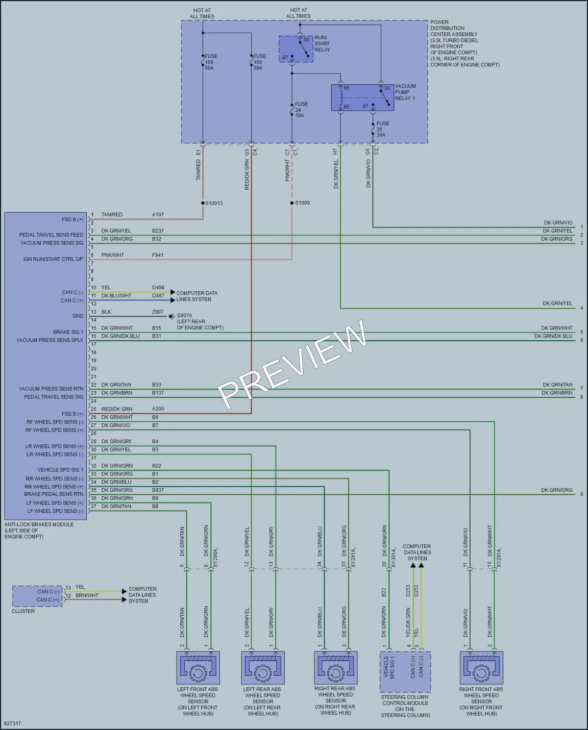 2023 Jeep Gladiator Anti Lock Brakes wiring diagram preview