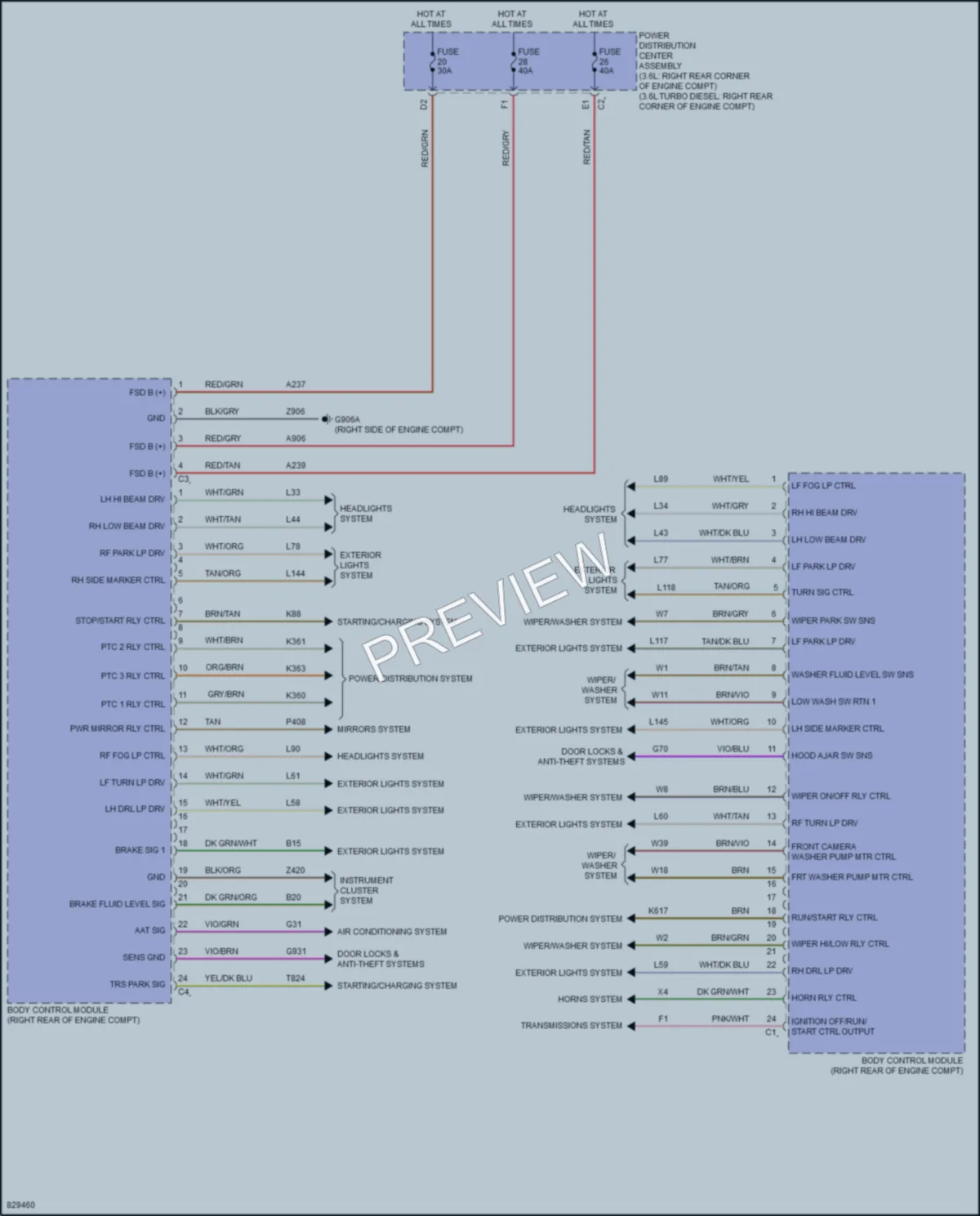 2023 Jeep Gladiator Body Control Modules wiring diagram preview