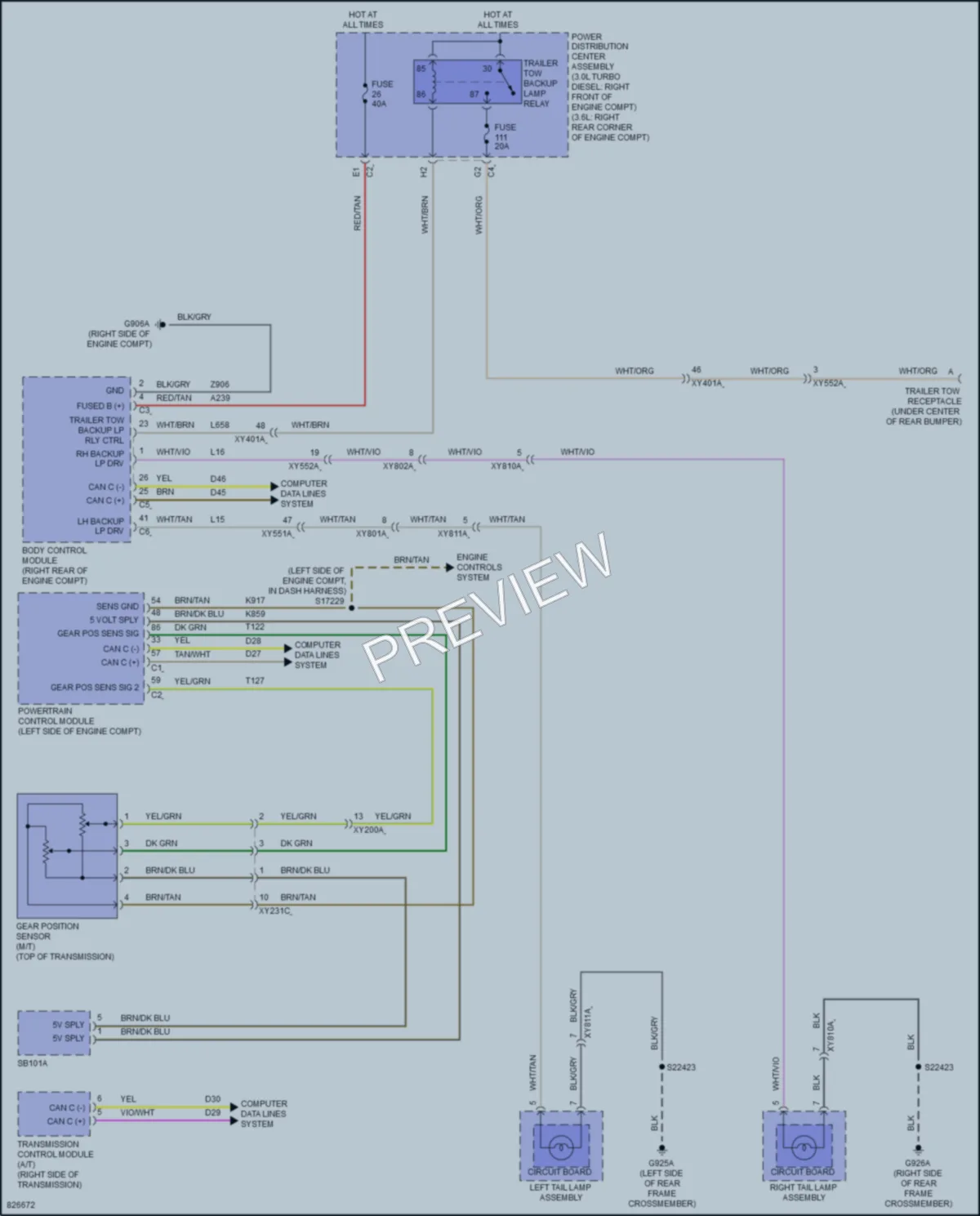 2023 Jeep Gladiator Exterior Lights wiring diagram preview