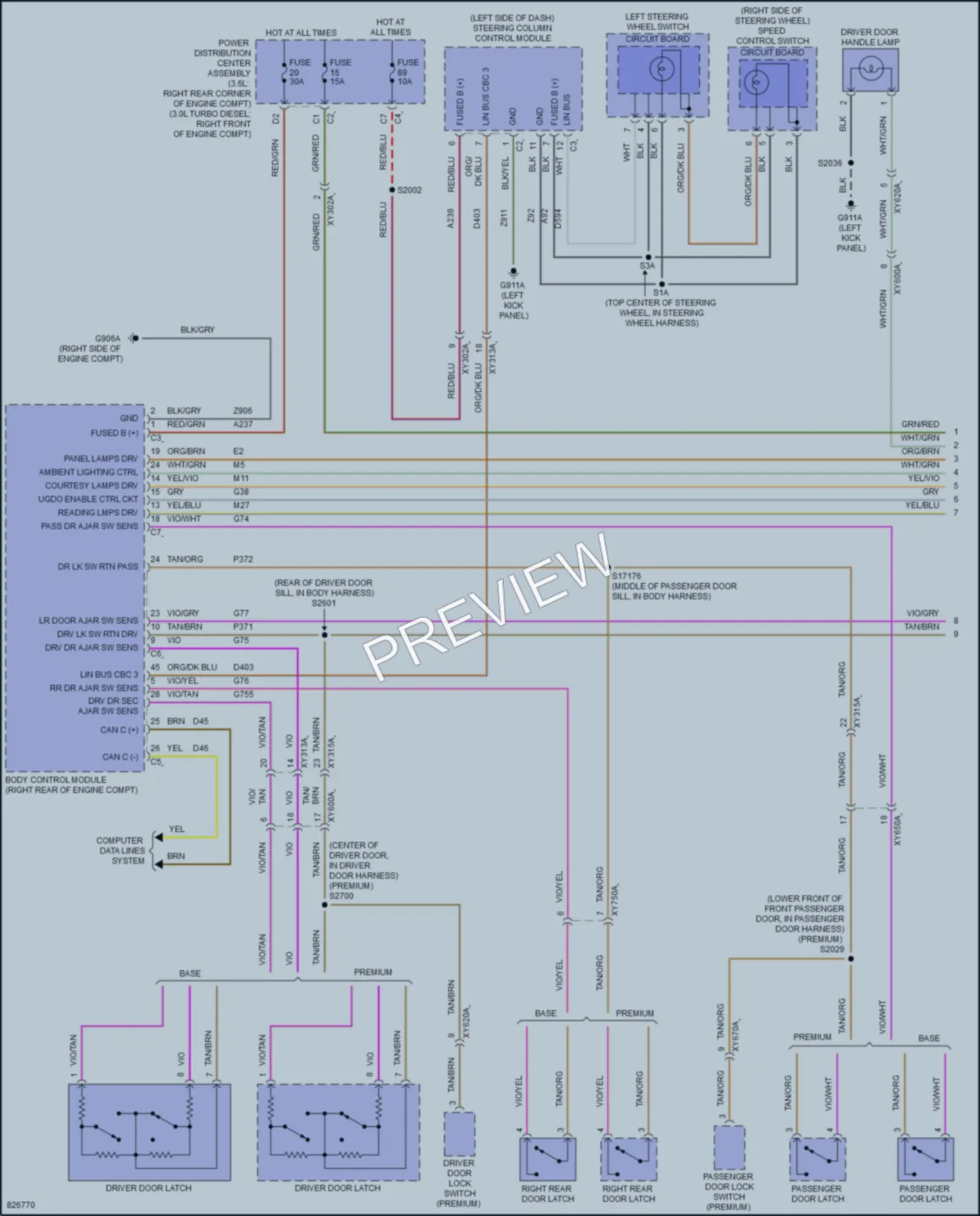 2023 Jeep Gladiator Interior Lights wiring diagram preview