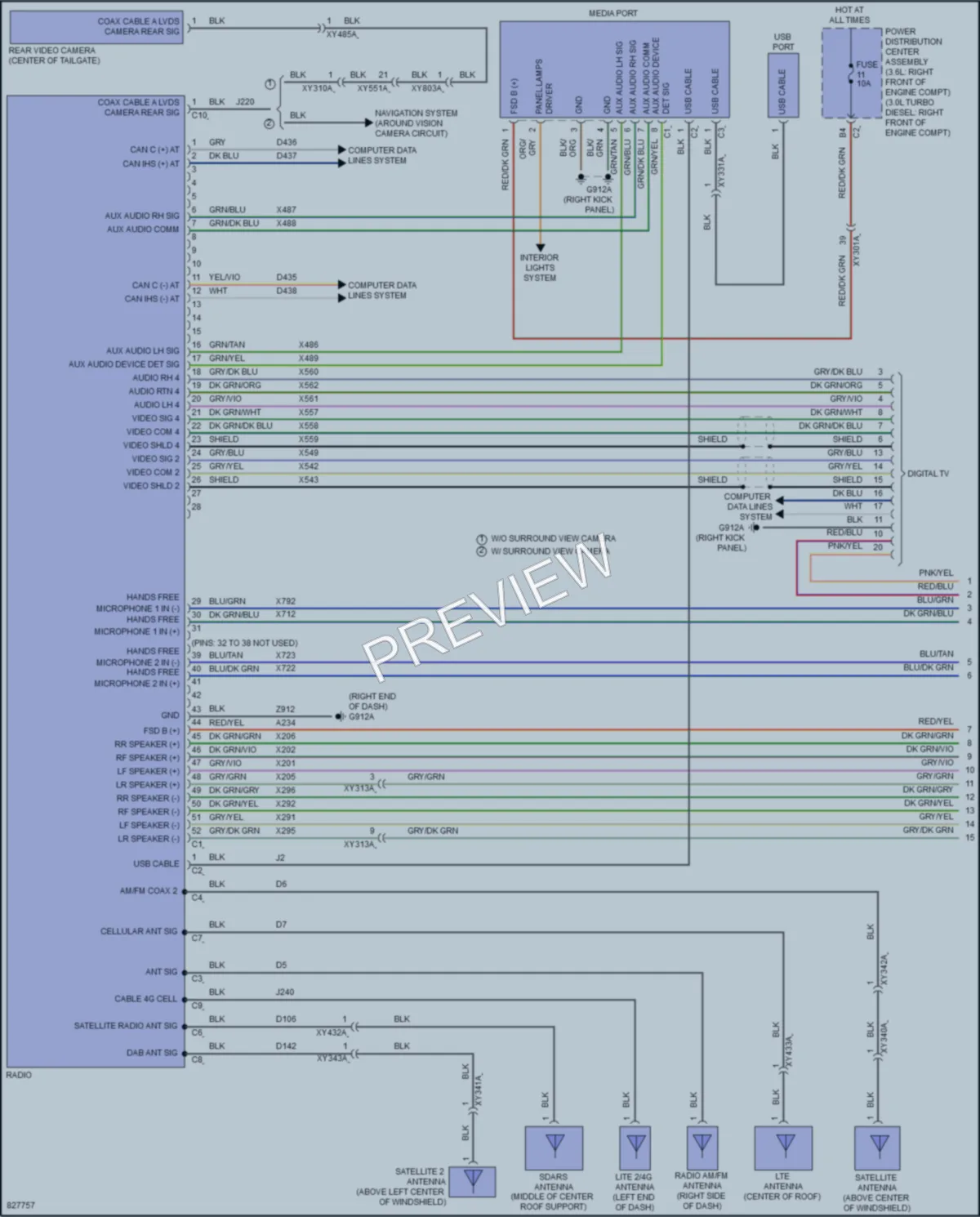 2023 Jeep Gladiator Radio wiring diagram preview
