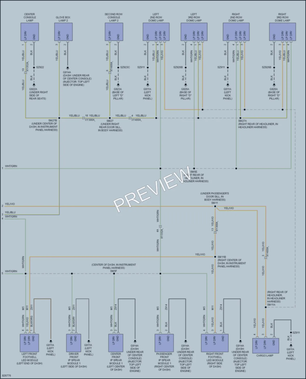 2023 Jeep GrandCherokee Interior Lights wiring diagram preview