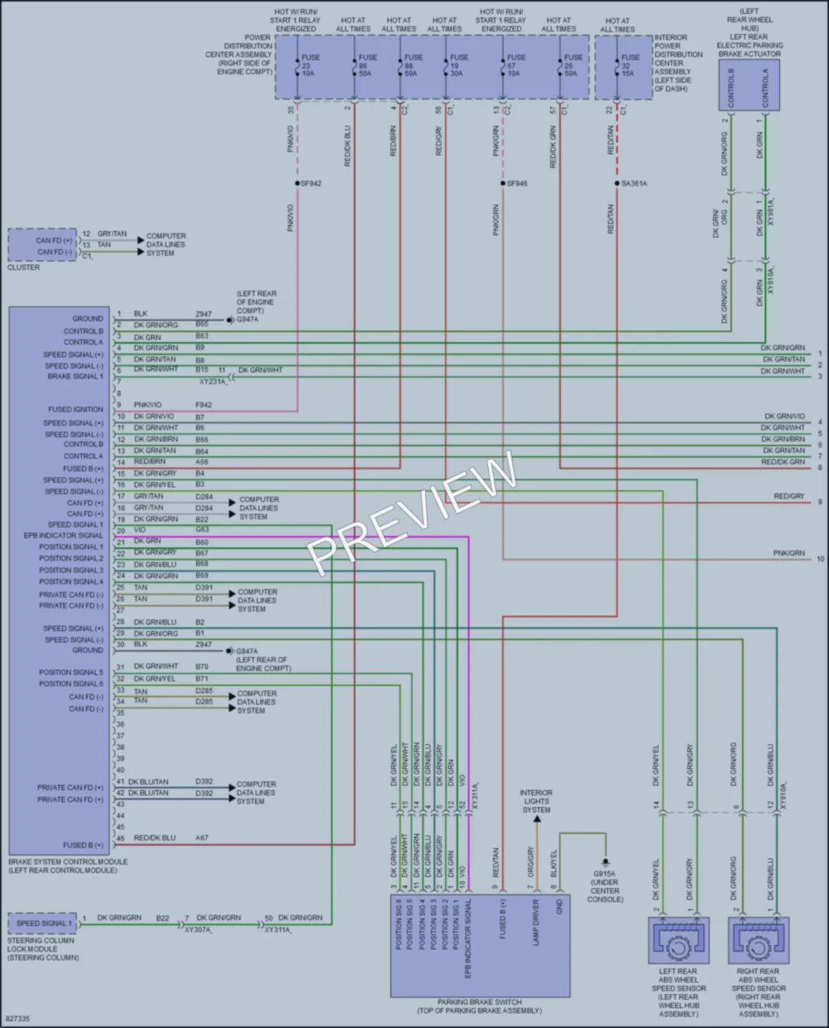 2023 Jeep GrandCherokee4XE Anti Lock Brakes wiring diagram preview