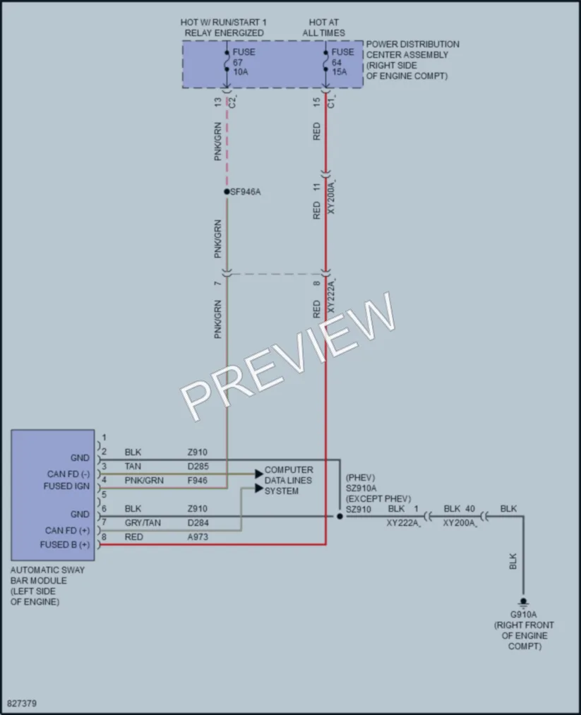 2023 Jeep GrandCherokee4XE Electronic Suspension wiring diagram preview