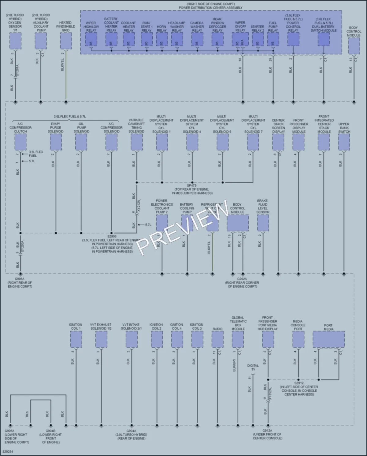 2023 Jeep GrandCherokee4XE Ground Distribution wiring diagram preview