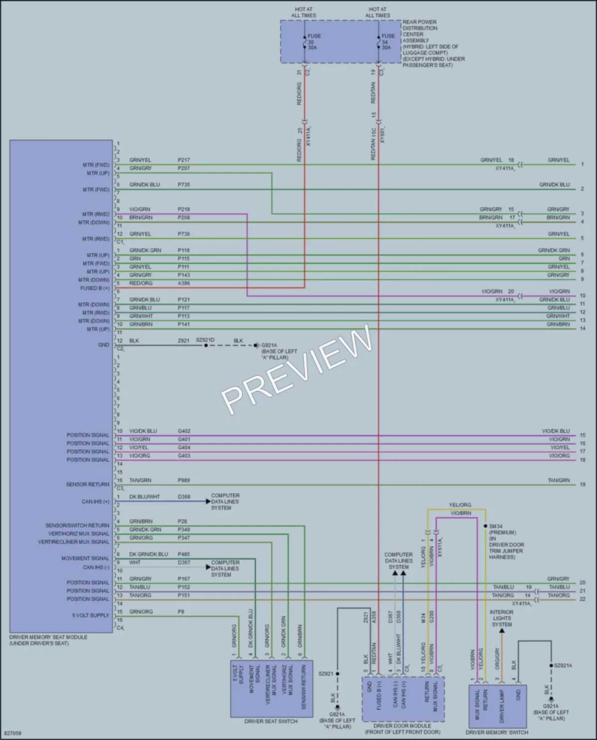2023 Jeep GrandCherokee4XE Memory Systems wiring diagram preview