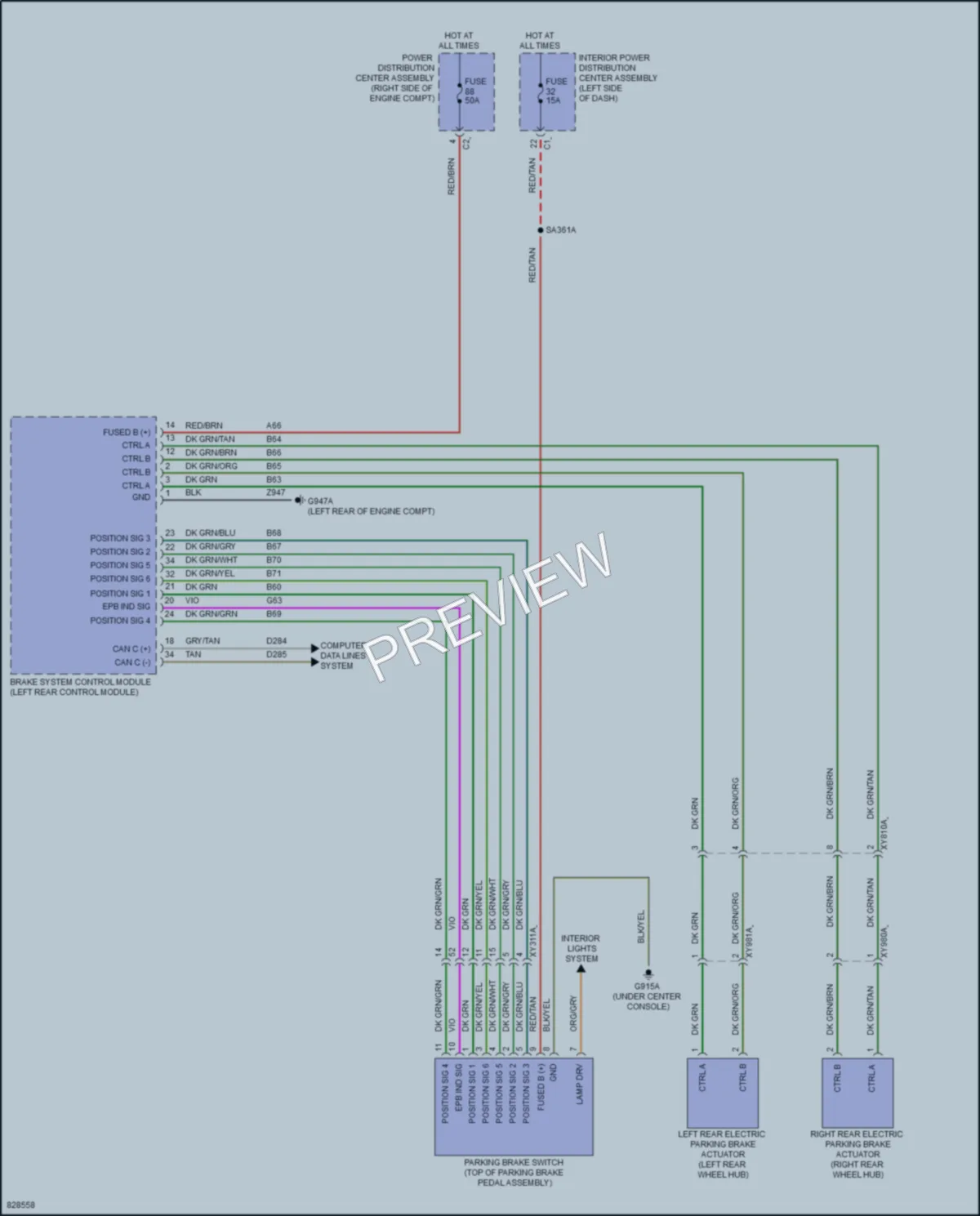 2023 Jeep GrandCherokee4XE Shift Interlock wiring diagram preview