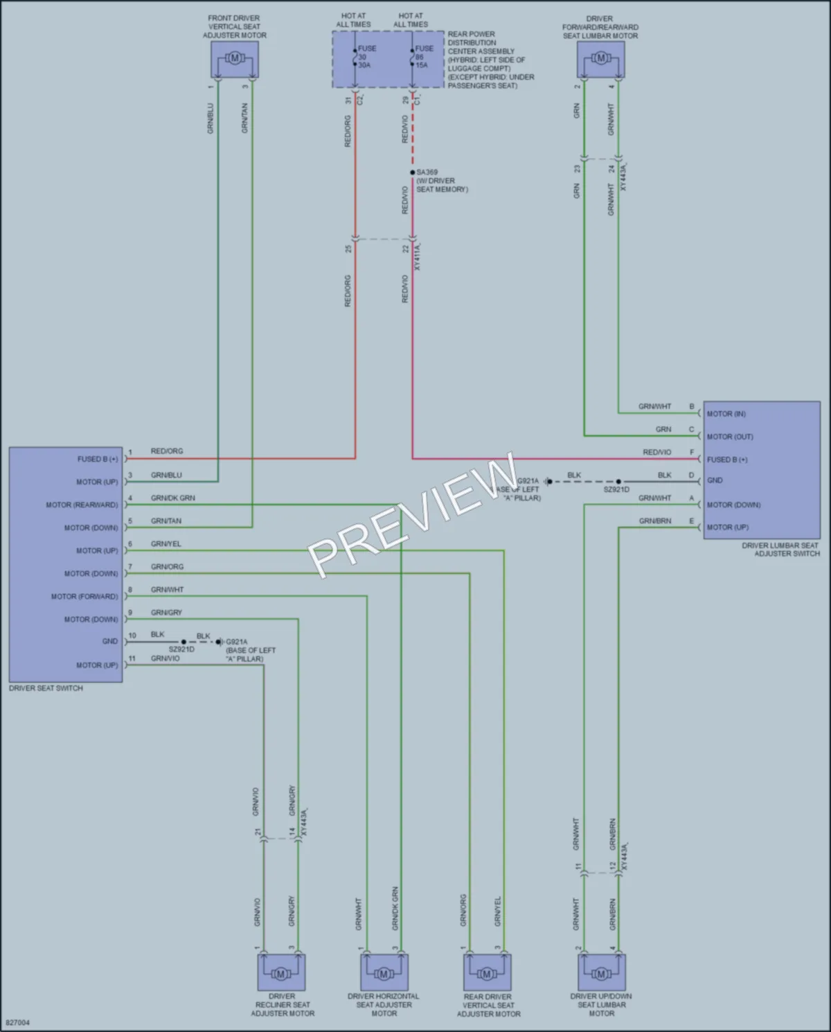 2023 Jeep GrandCherokeeL Power Seats wiring diagram preview
