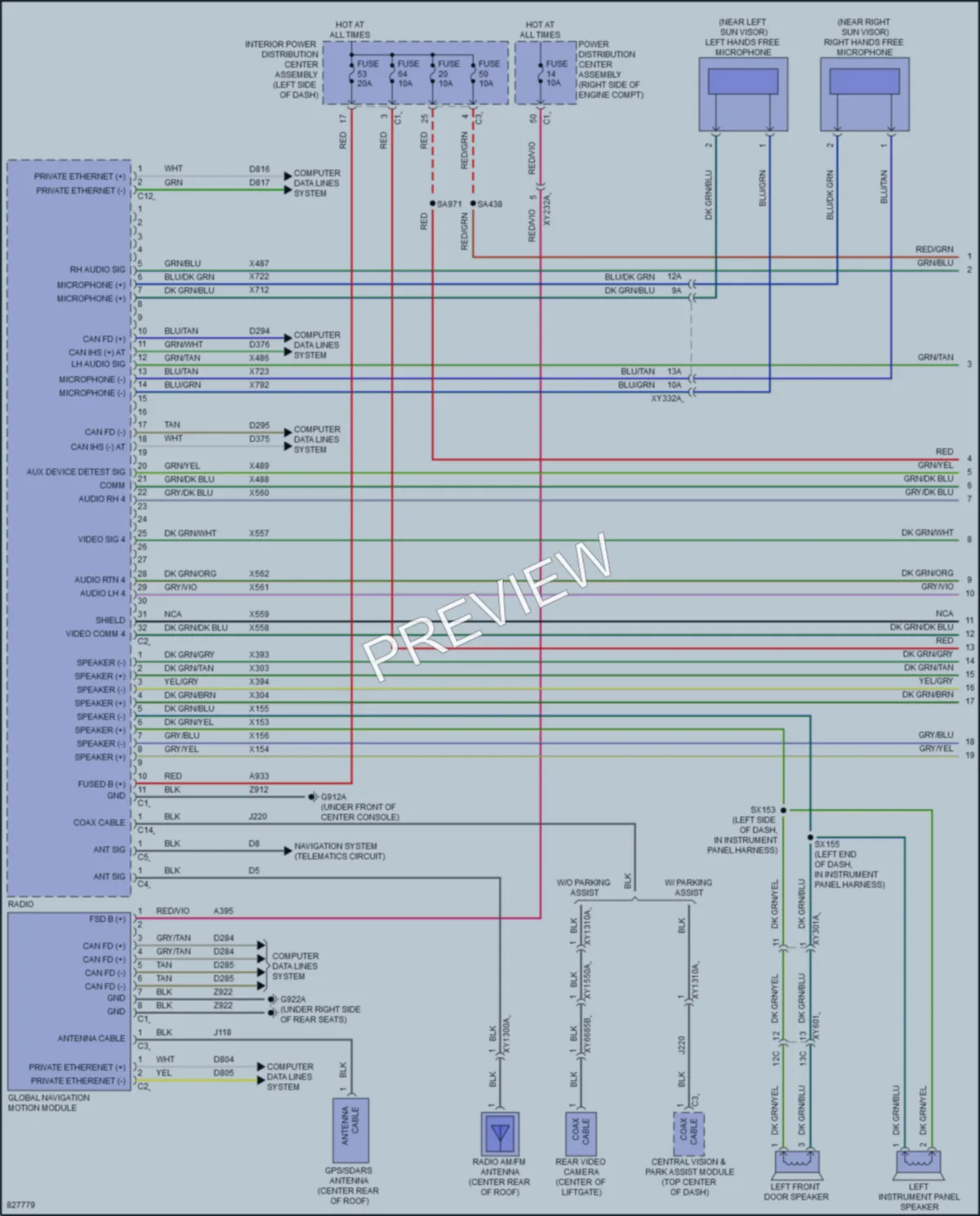 2023 Jeep GrandCherokeeL Radio wiring diagram preview