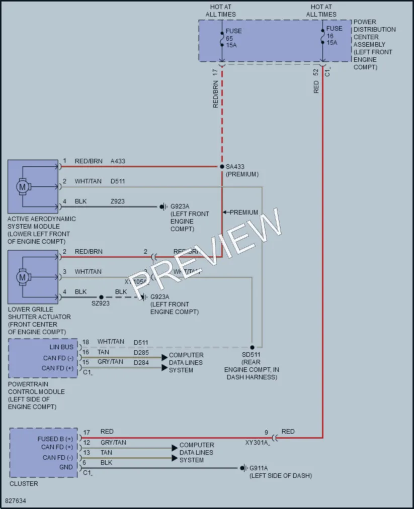 2023 Jeep GrandWagoneer Active Bodyworks wiring diagram preview