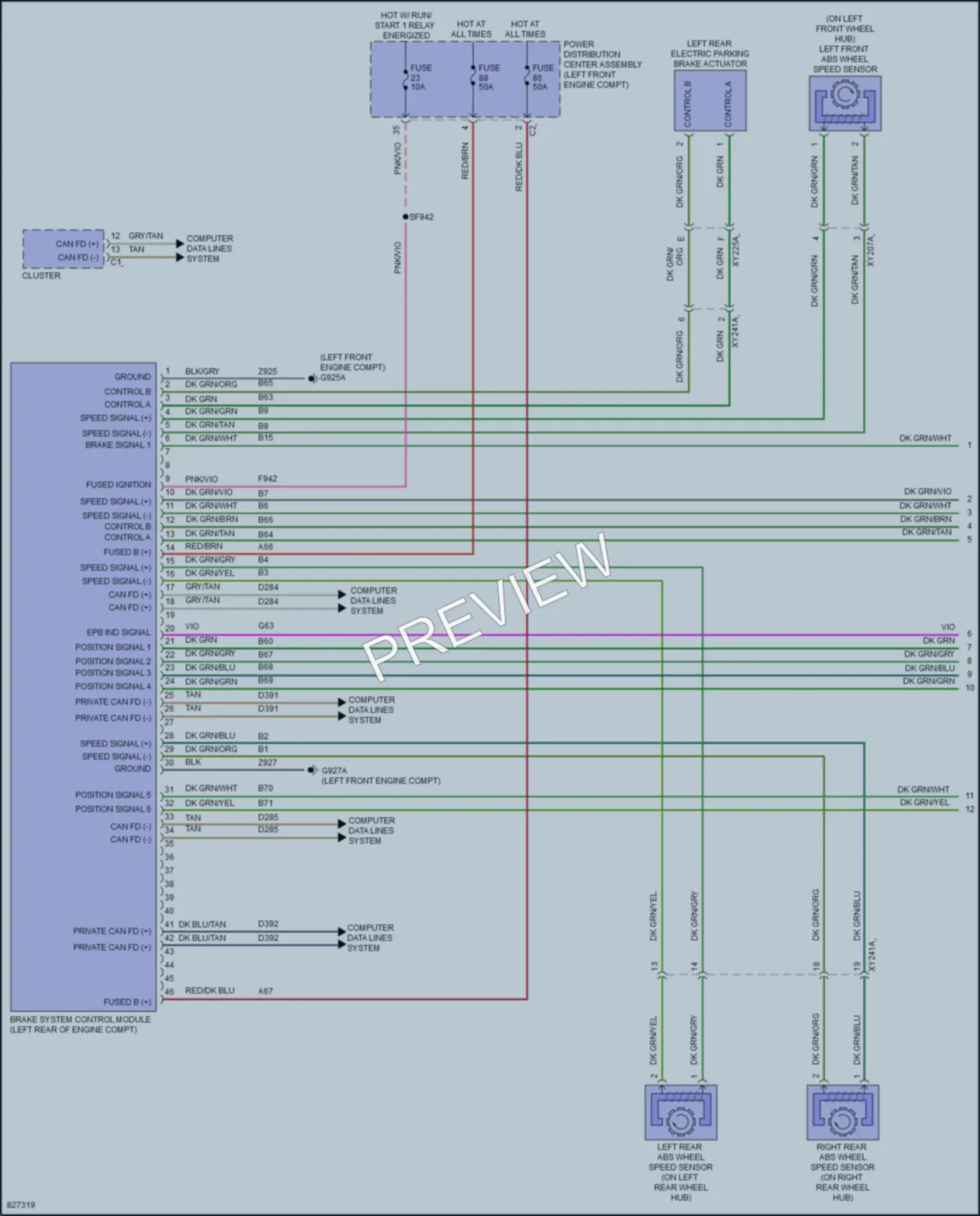2023 Jeep GrandWagoneer Anti Lock Brakes wiring diagram preview