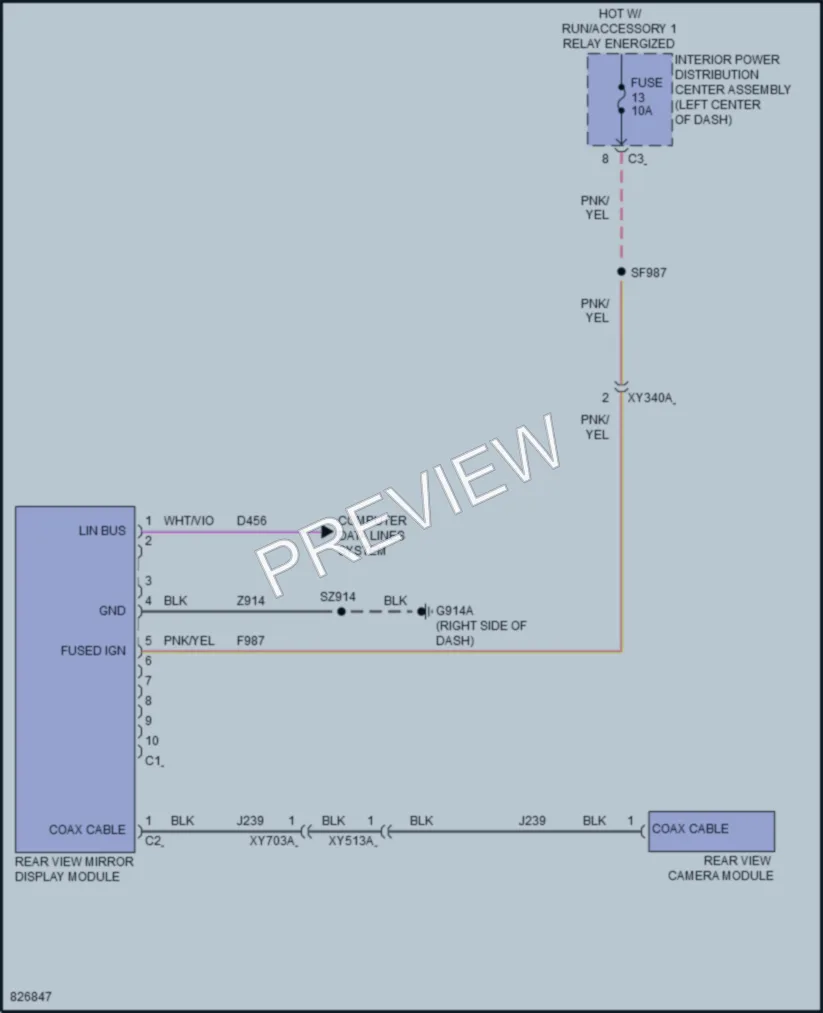 2023 Jeep GrandWagoneer Power Mirrors wiring diagram preview