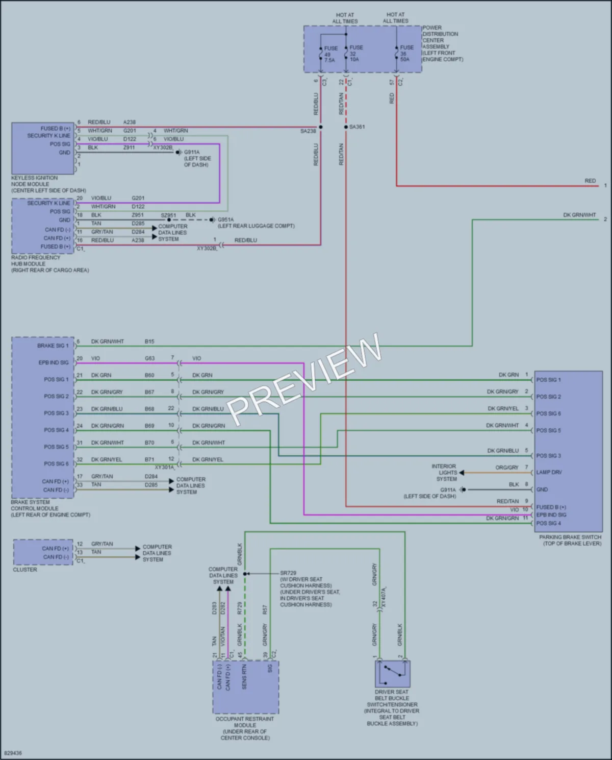 2023 Jeep GrandWagoneer Warning Systems wiring diagram preview