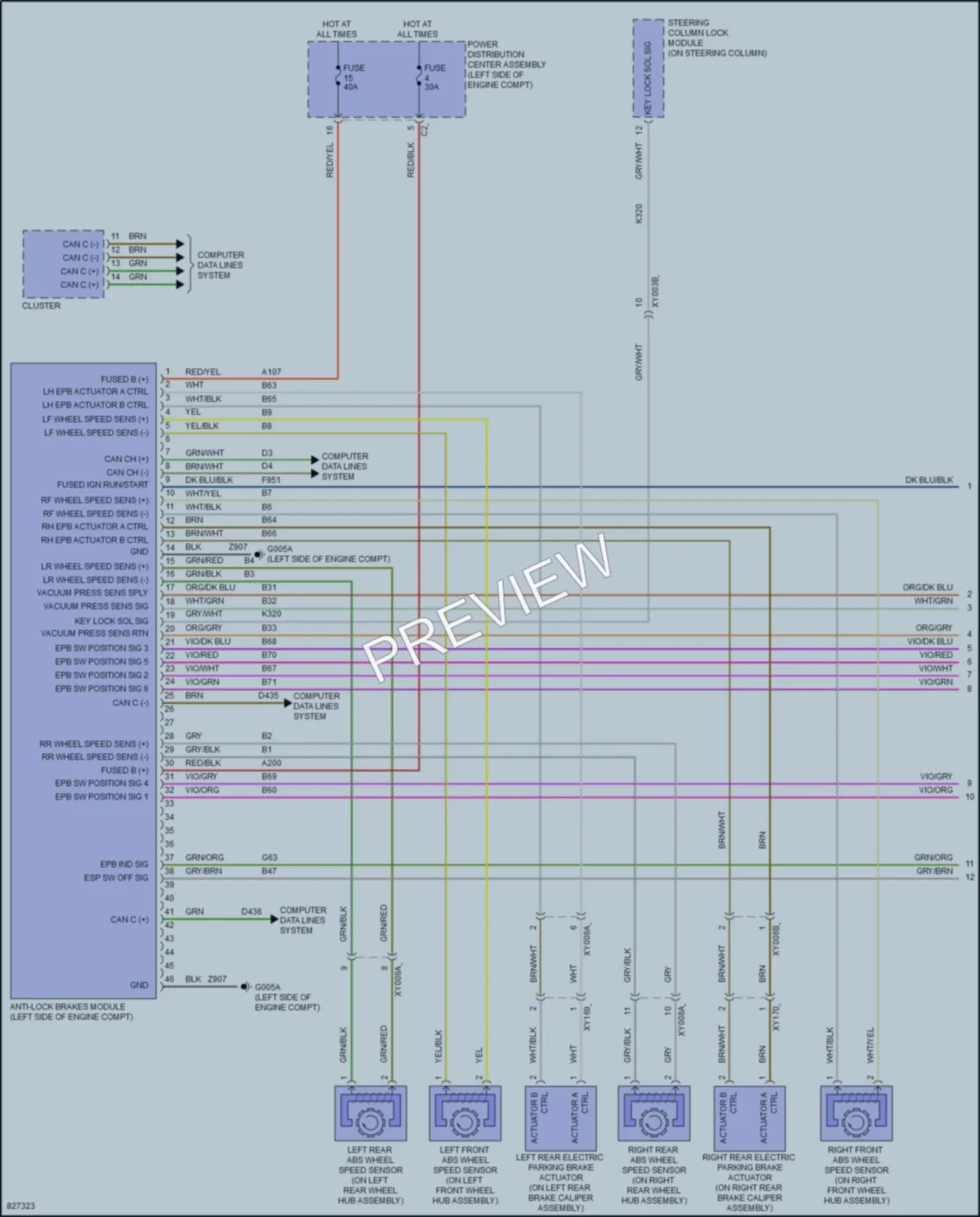 2023 Jeep Renegade Anti Lock Brakes wiring diagram preview