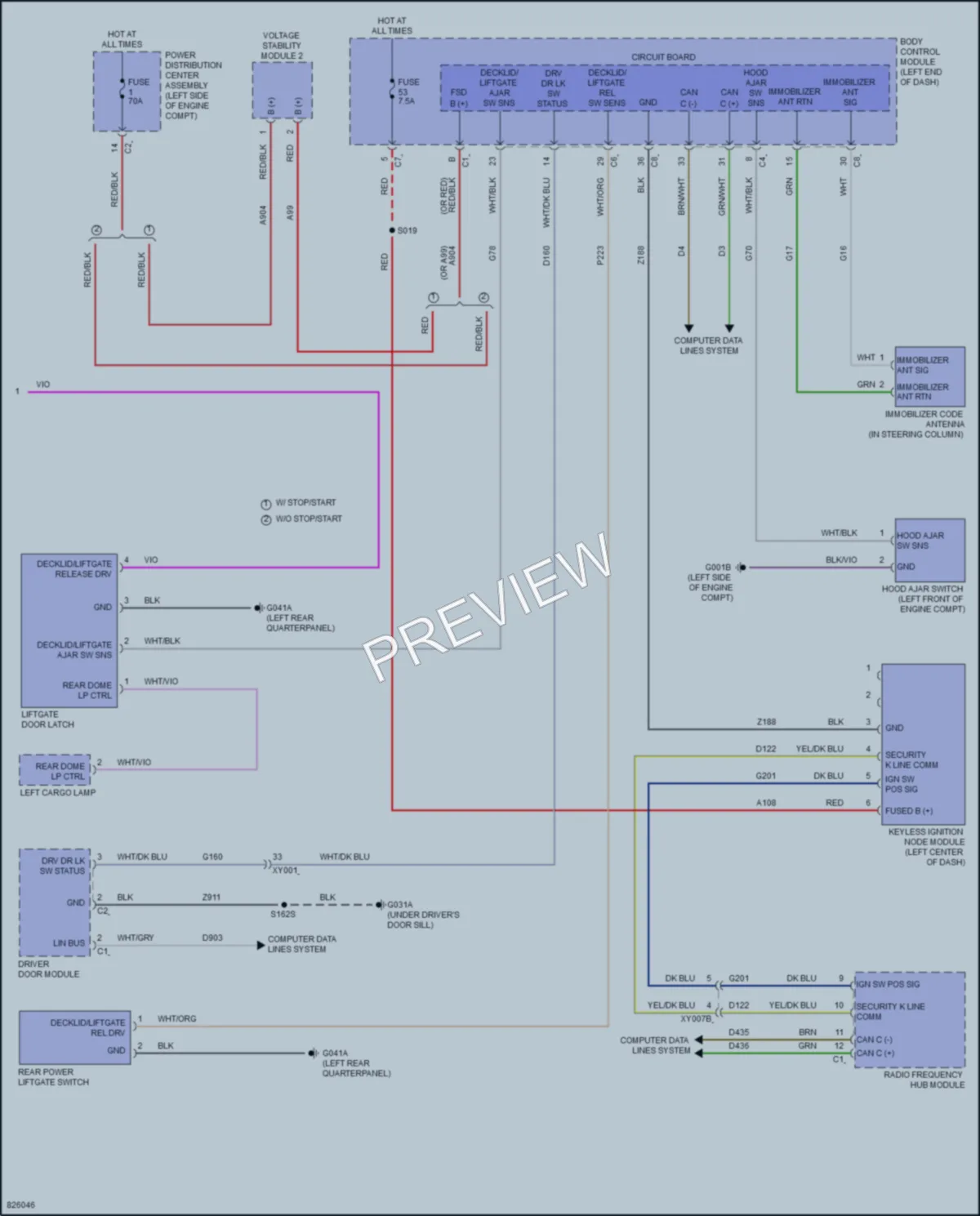 2023 Jeep Renegade Anti Theft wiring diagram preview