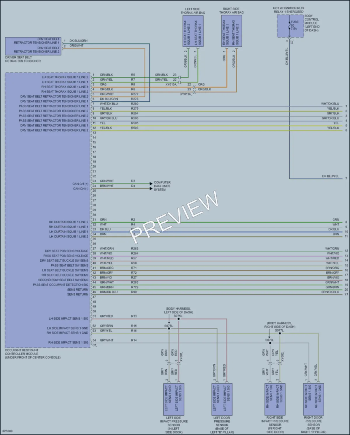 2023 Jeep Renegade Supplemental Restraints wiring diagram preview