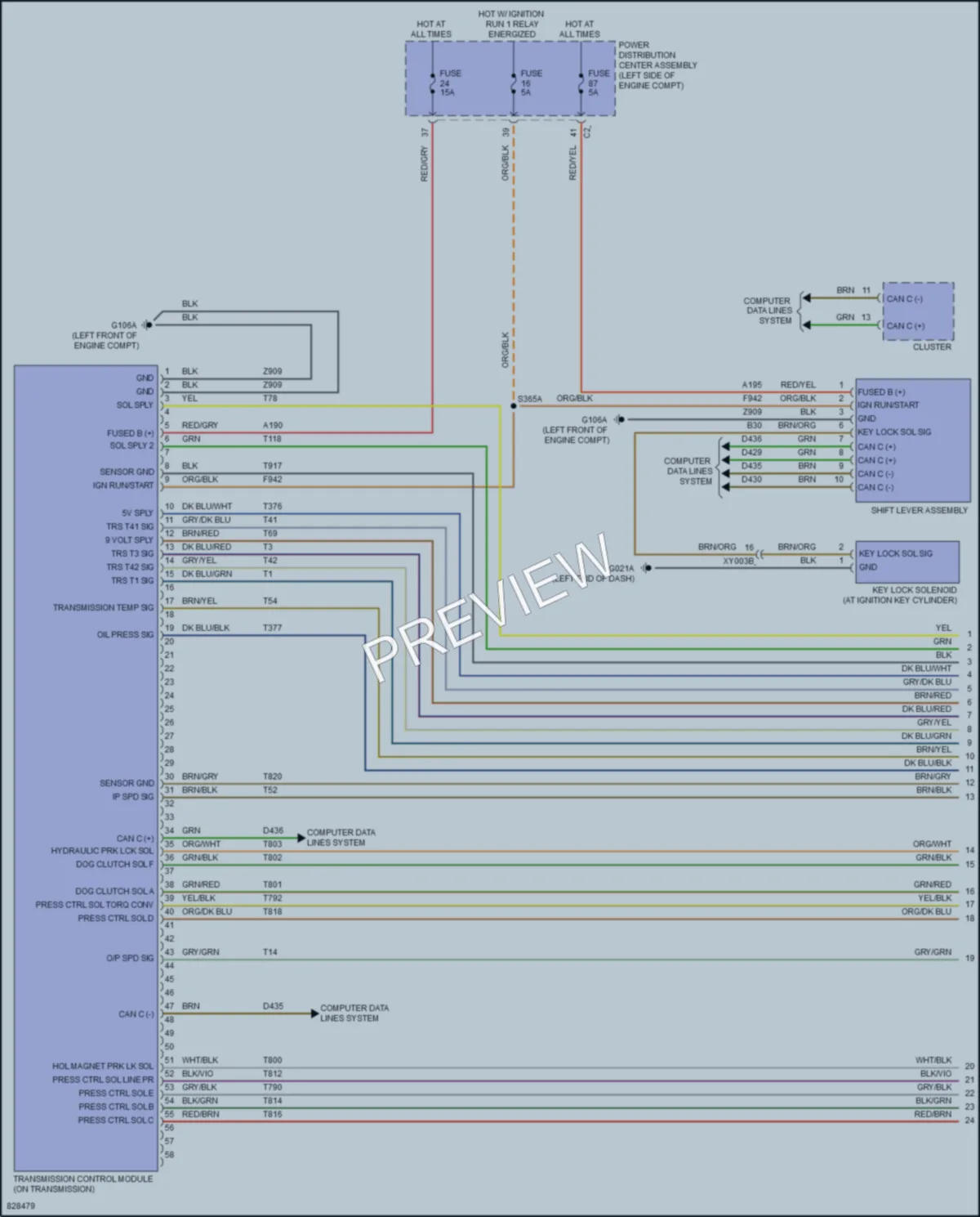 2023 Jeep Renegade Transmission wiring diagram preview