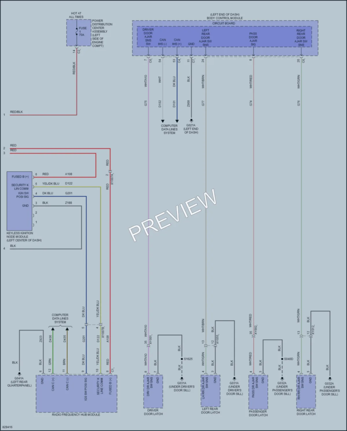 2023 Jeep Renegade Warning Systems wiring diagram preview