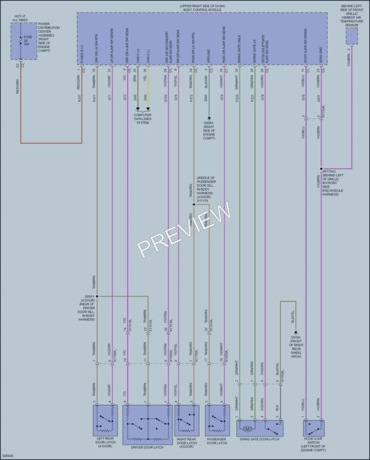 2023 Jeep Wrangler Anti Theft wiring diagram preview
