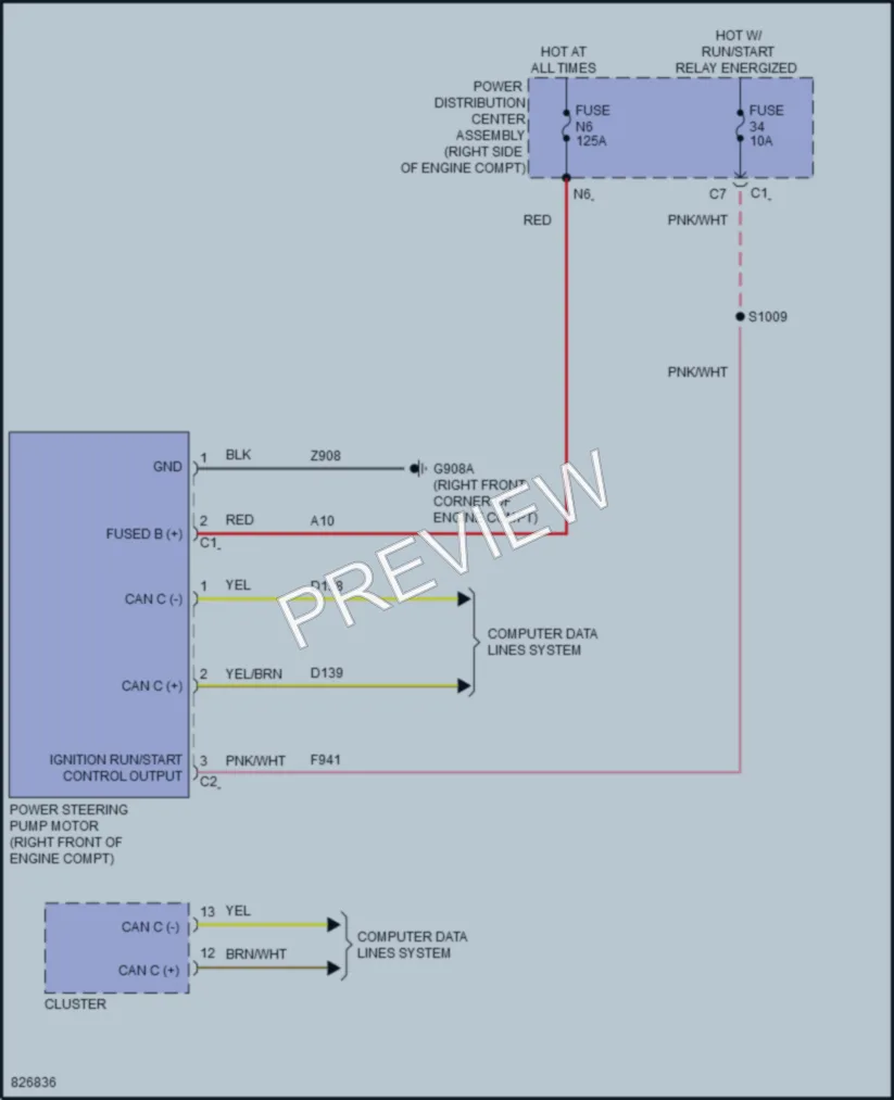 2023 Jeep WranglerUnlimited4XE Electronic Power Steering wiring diagram preview