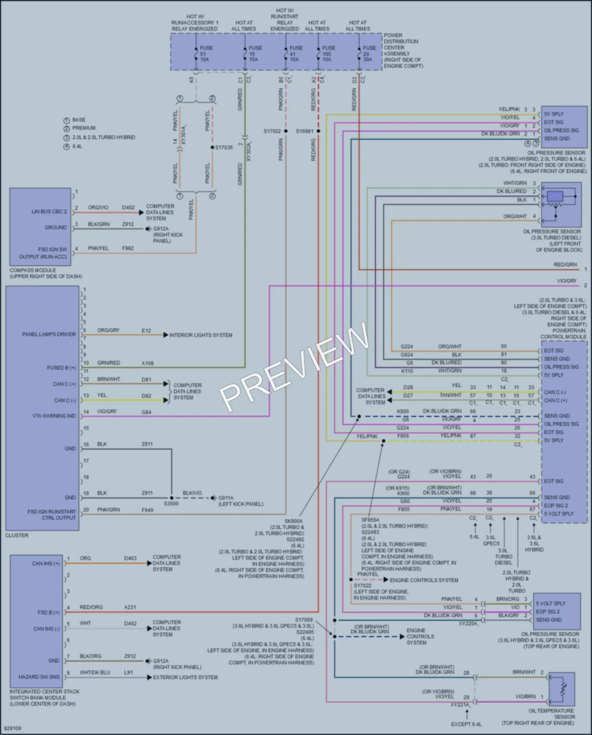 2023 Jeep WranglerUnlimited4XE Instrument Cluster wiring diagram preview
