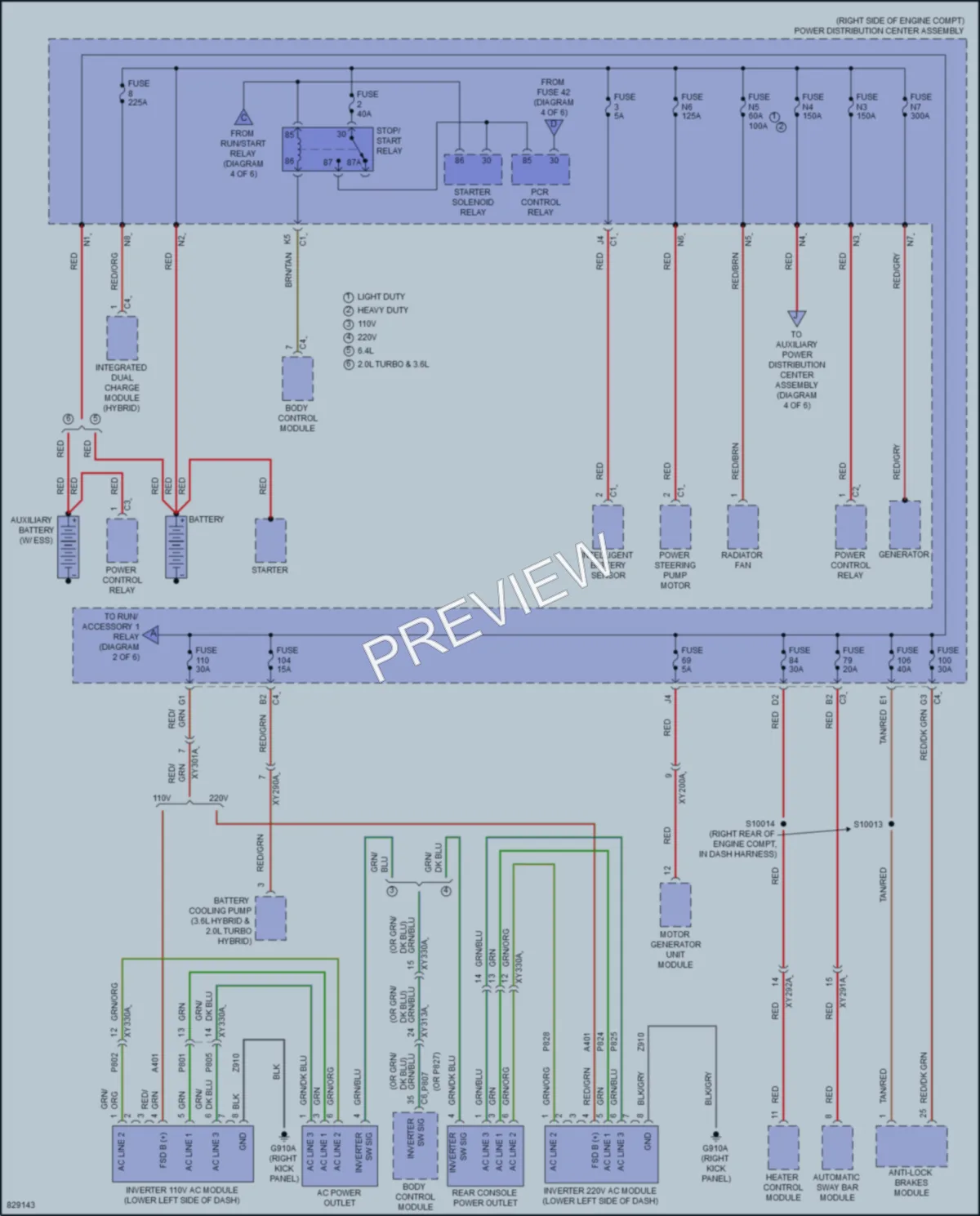 2023 Jeep WranglerUnlimited4XE Power Distribution wiring diagram preview