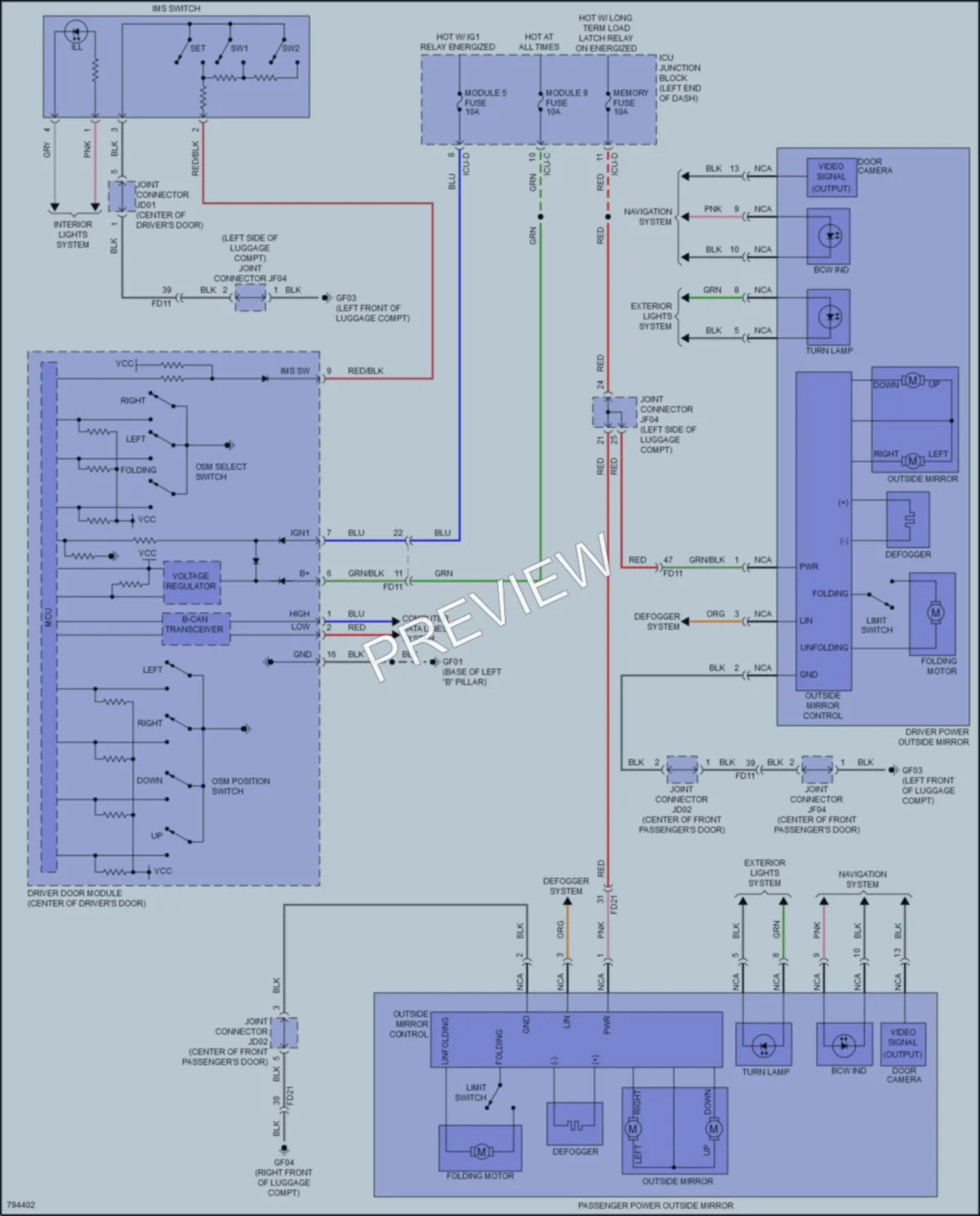 2023 Kia Carnival Memory Systems wiring diagram preview