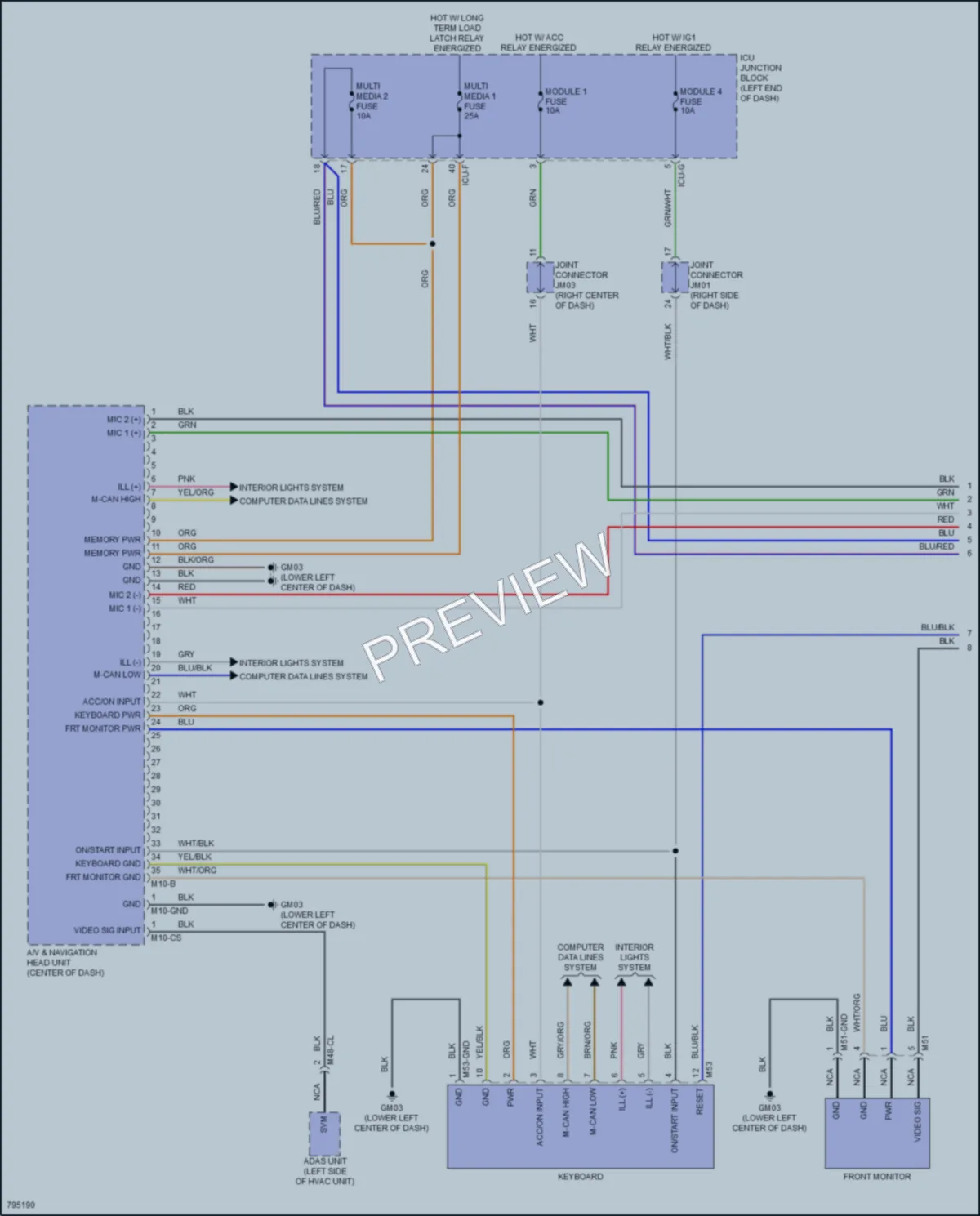 2023 Kia Carnival Radio wiring diagram preview