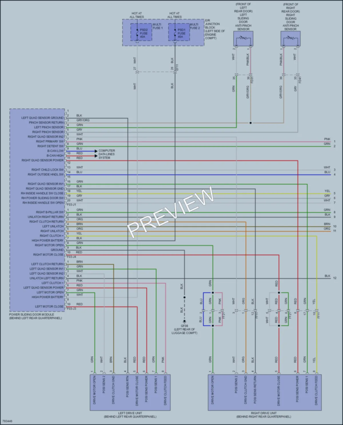 2023 Kia Carnival Trunk Tailgate Fuel Door wiring diagram preview