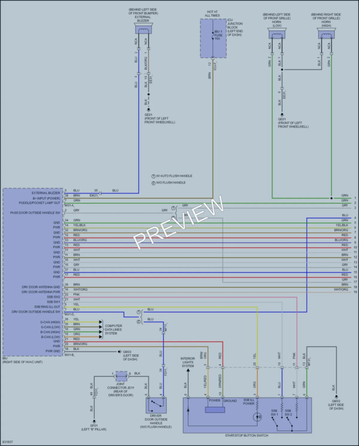 2023 Kia EV6 Anti Theft wiring diagram preview